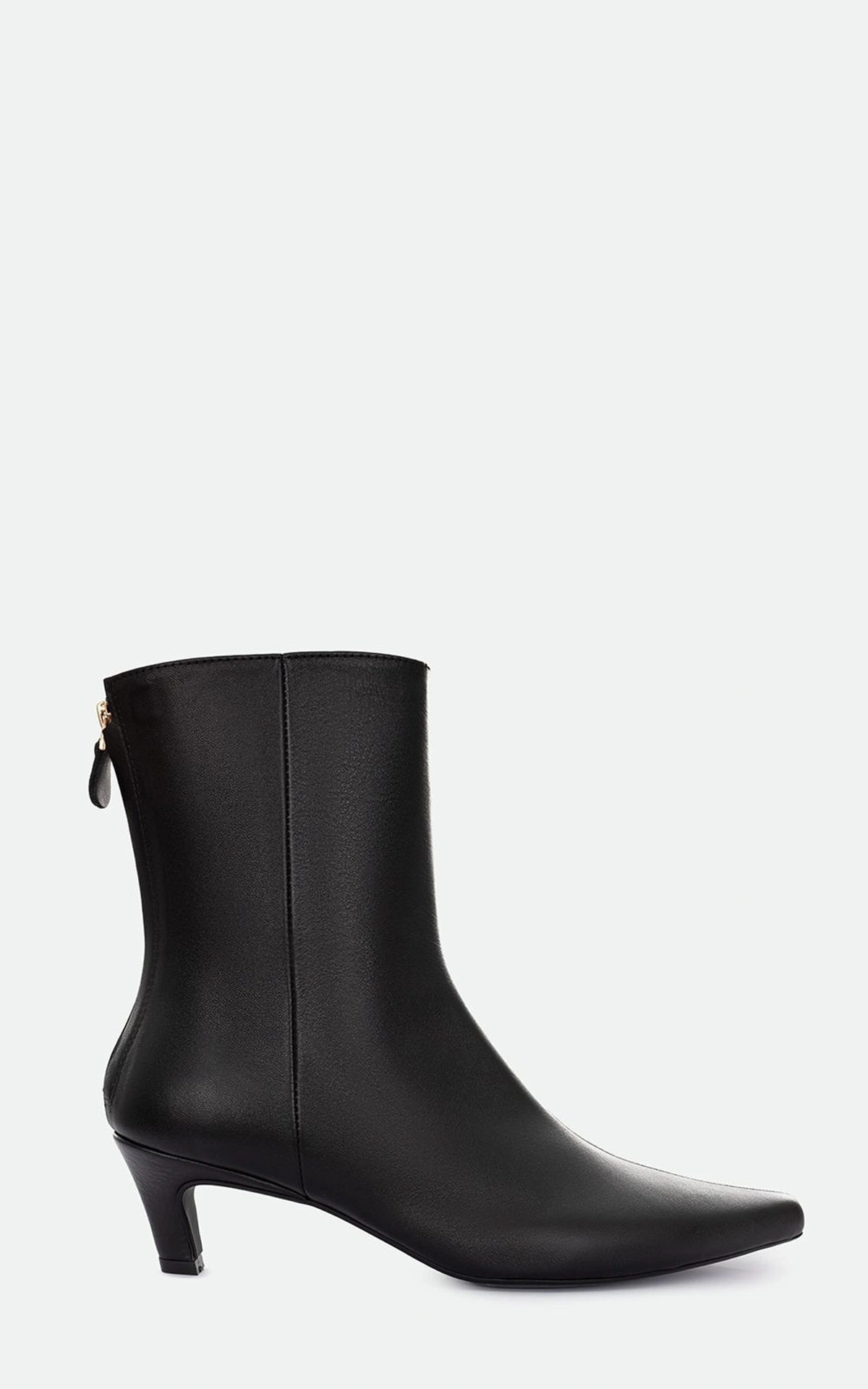 Leather Ankle Boots RUE with Kitten Heel
