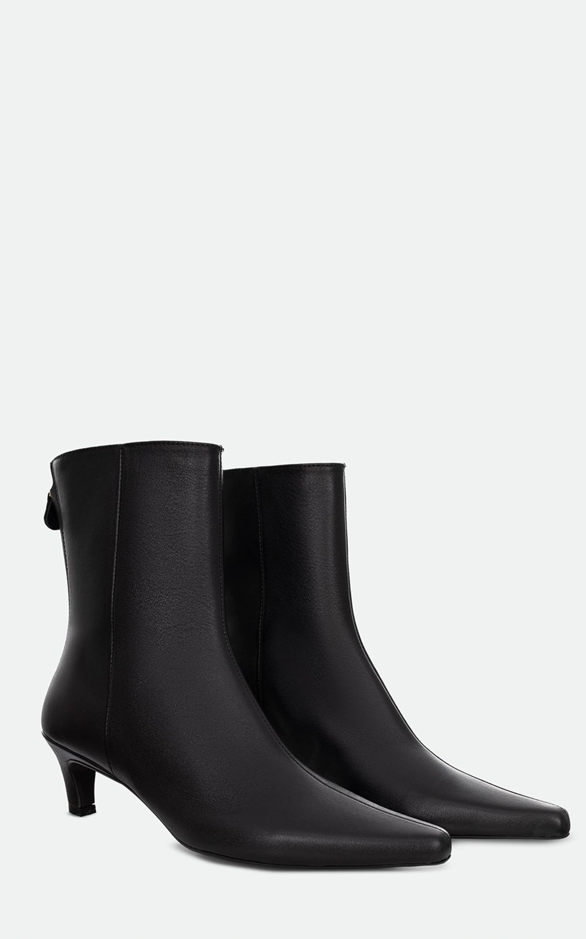 Leather Ankle Boots RUE with Kitten Heel