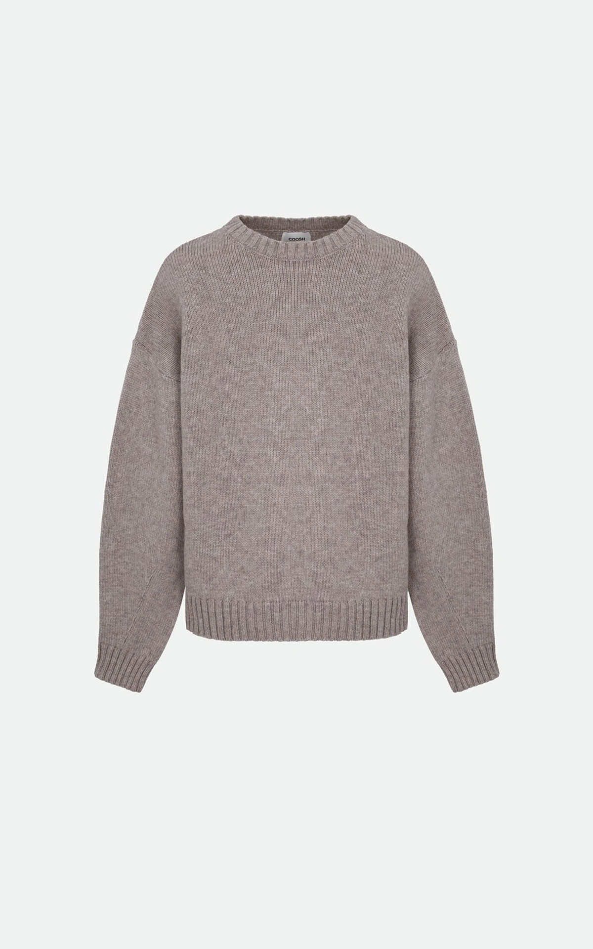 Sweter RYO bazowy wełniany z okrągłym dekoltem