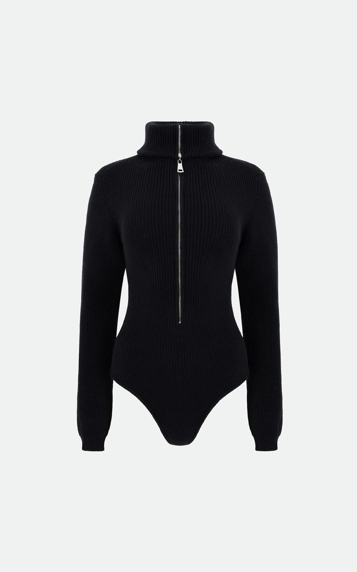 ALEXIA Knitted Zip Bodysuit