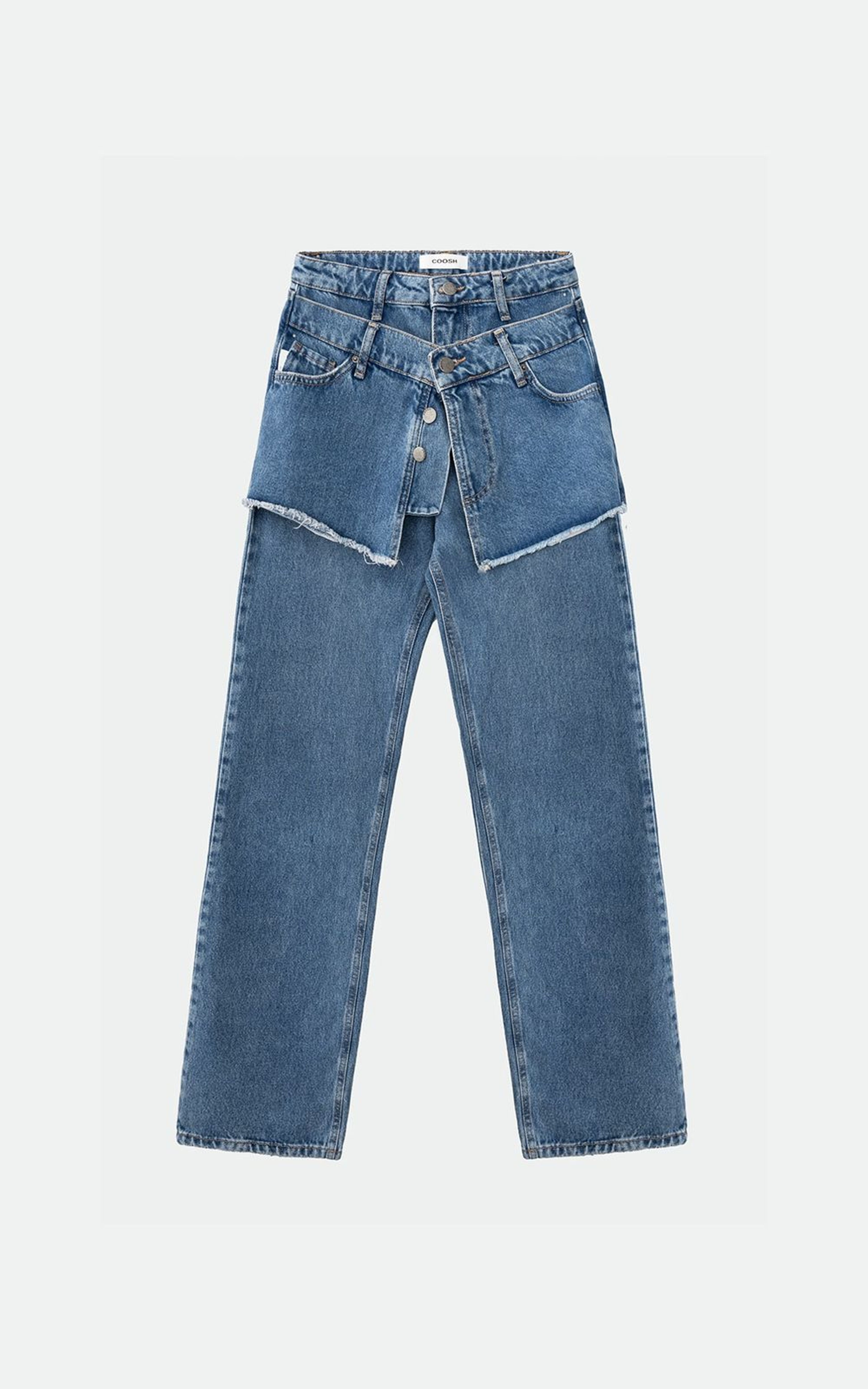 Dżinsy TIA z podwójnym pasem na wysokiej talii