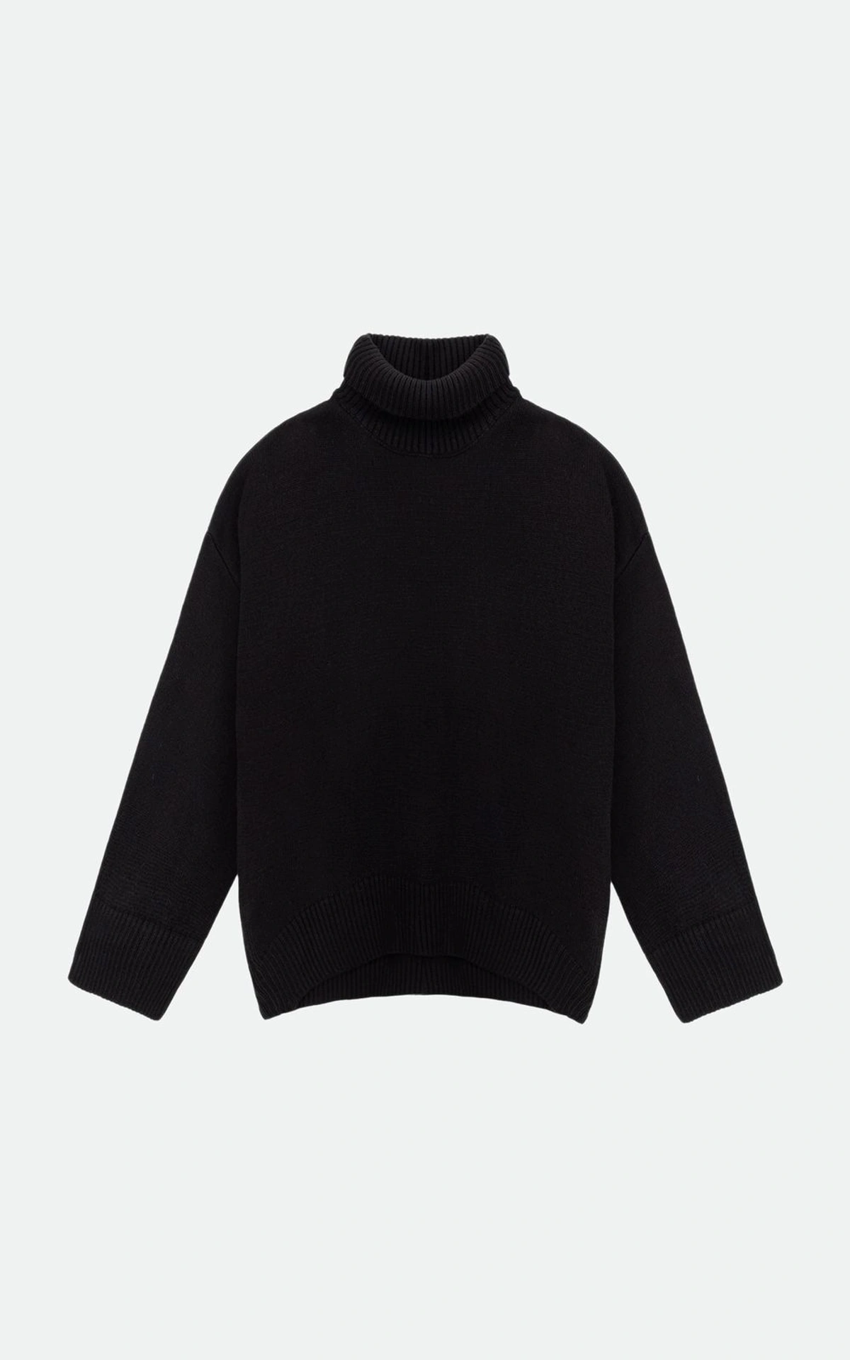 AMI Wool Blend Turtleneck Oversize Sweater