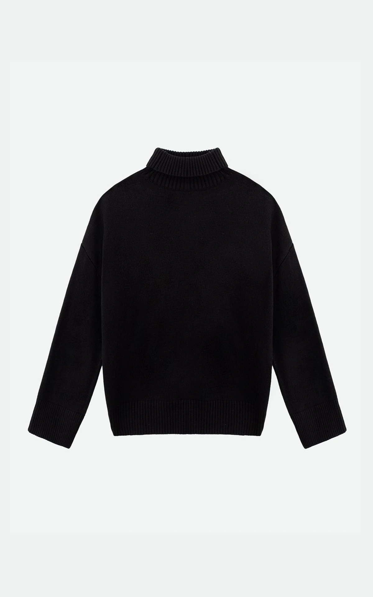 AMI Wool Blend Turtleneck Oversize Sweater