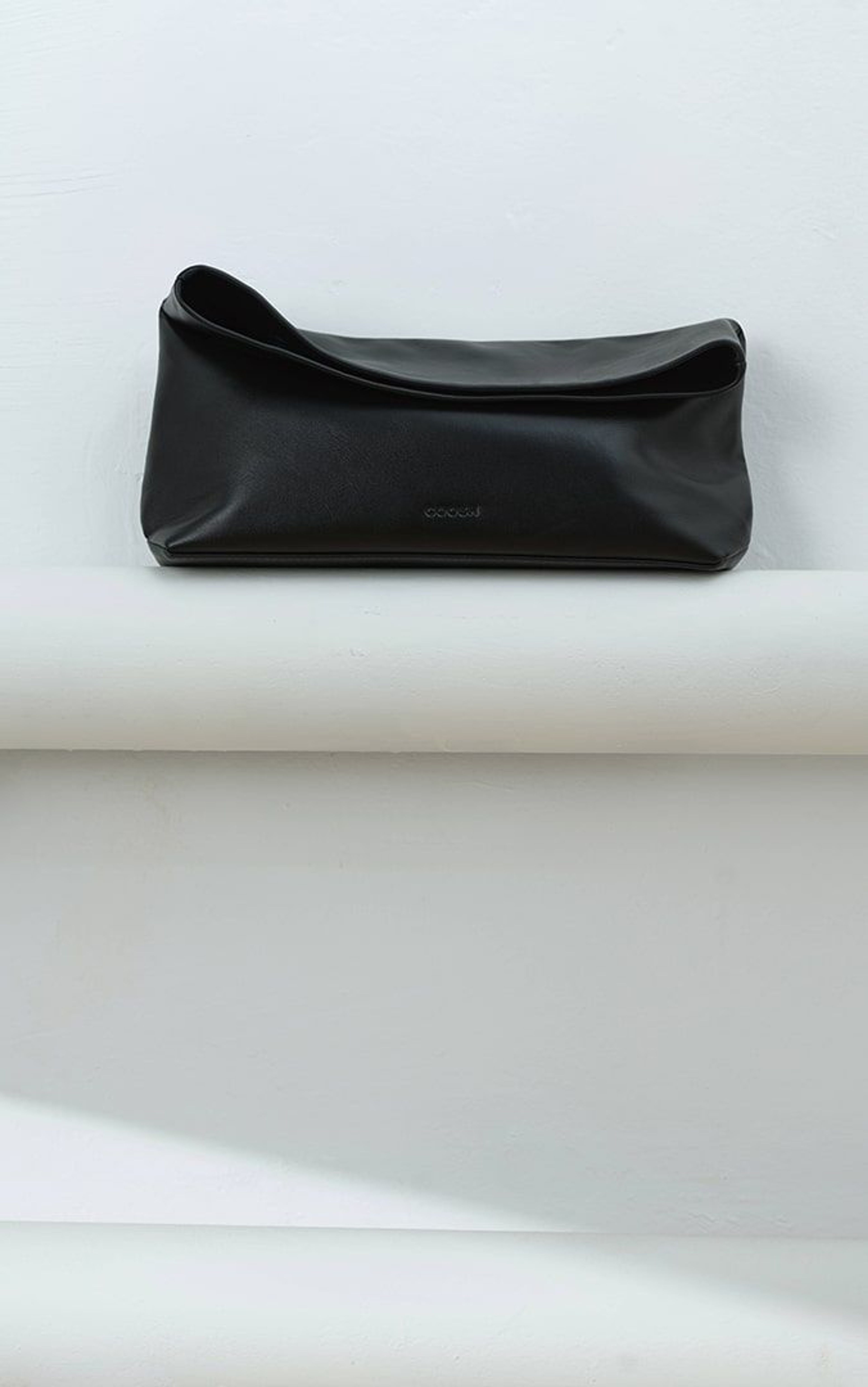 Kopertówka skórzana origami GIA Czarny