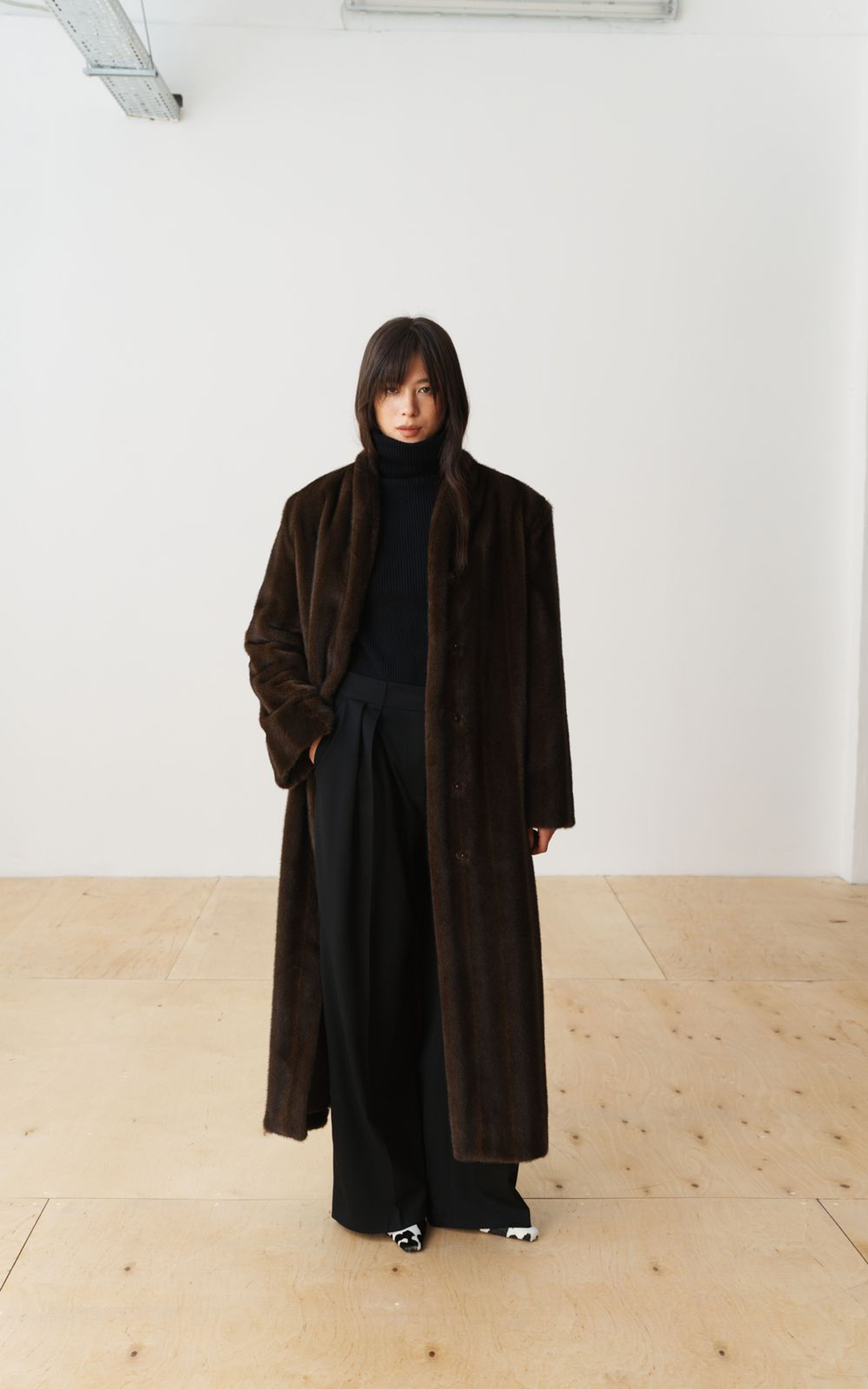 Faux-Fur Coat in Vintage Style