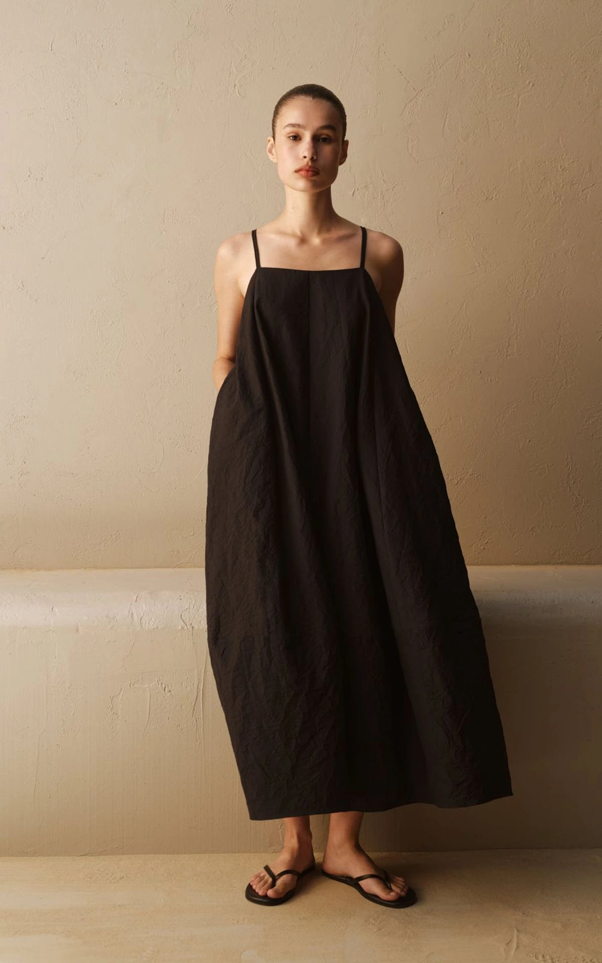 Maxi Cotton Sundress with Thin Straps