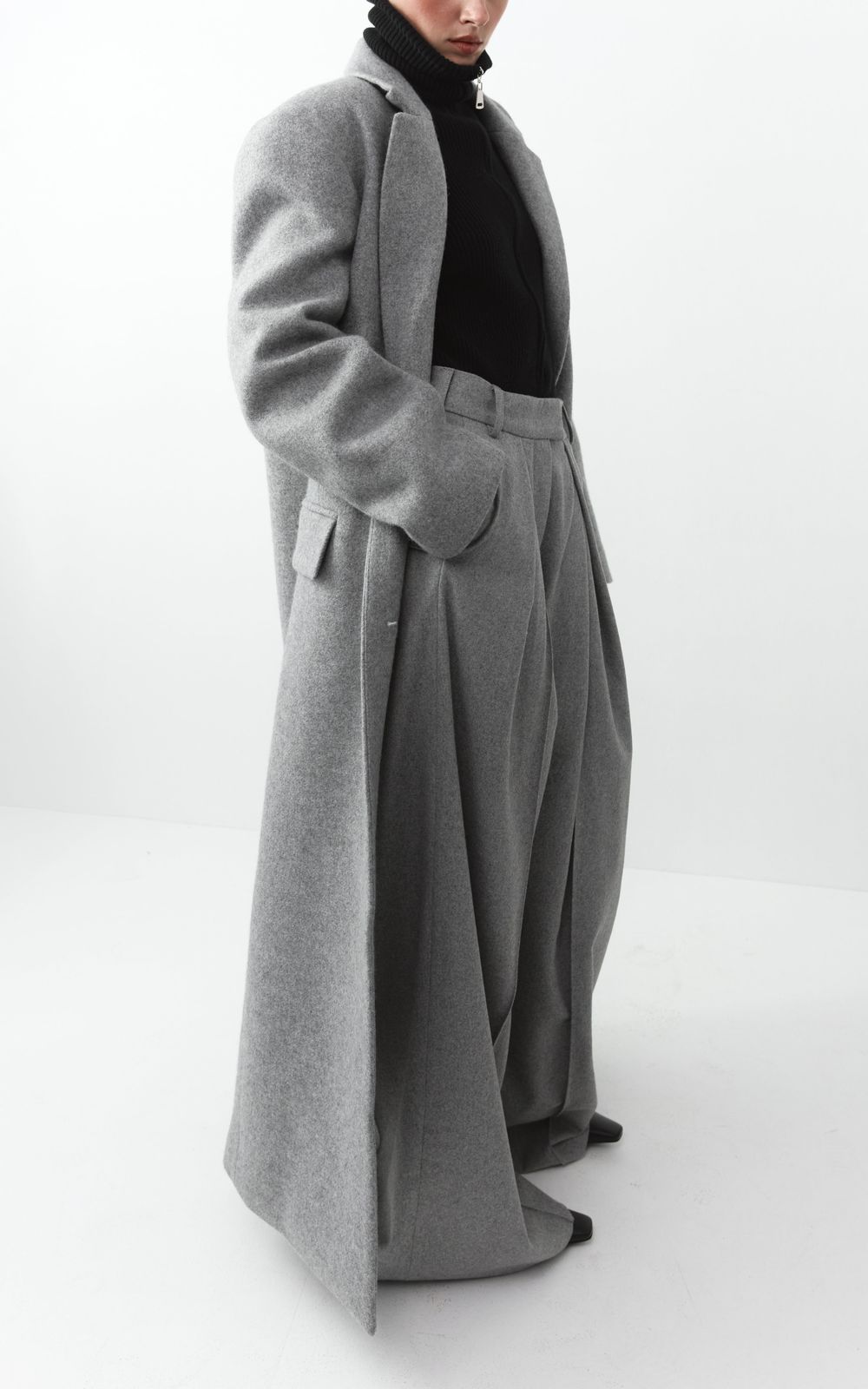 JIL Classic Wide-Leg Pants - Grey | COOSH