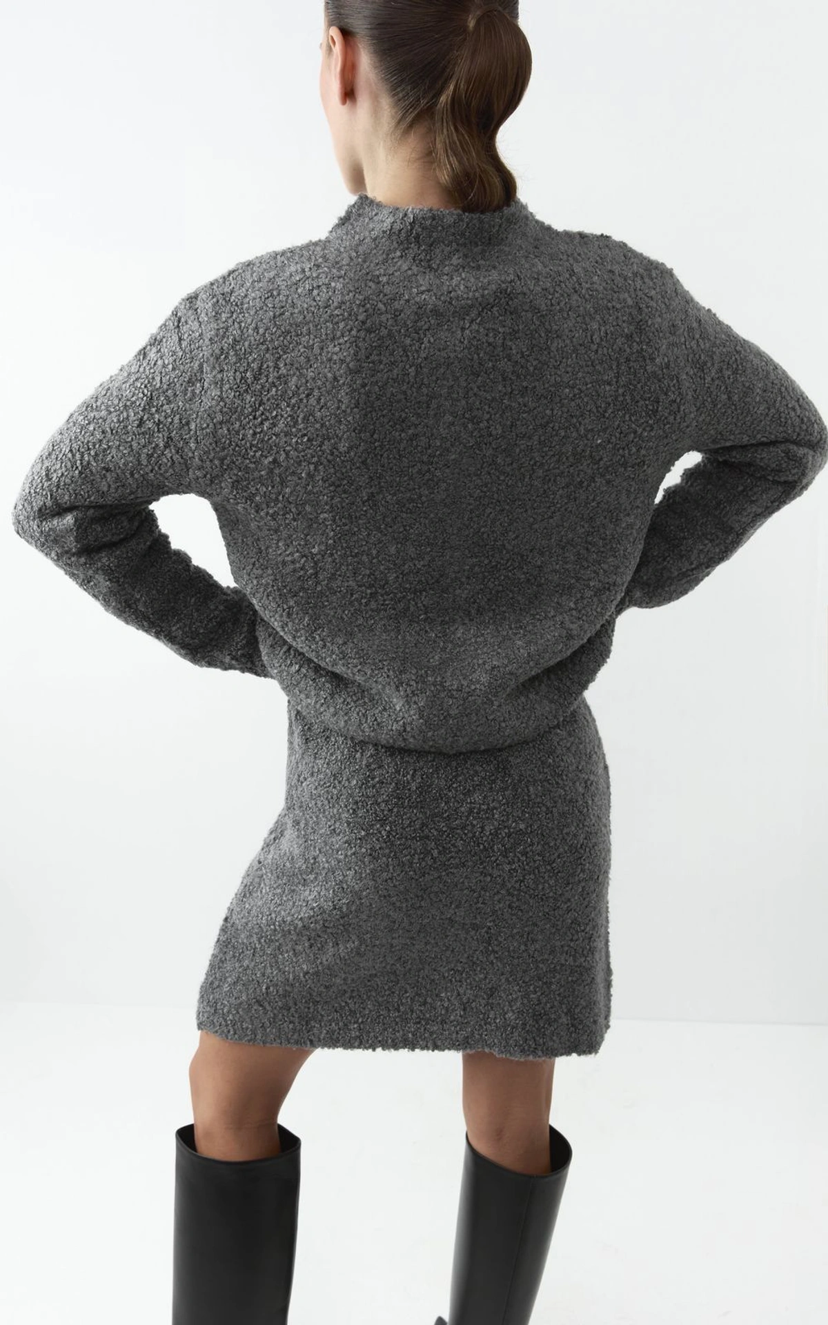 Boucle Set with Cardigan and Mini Skirt