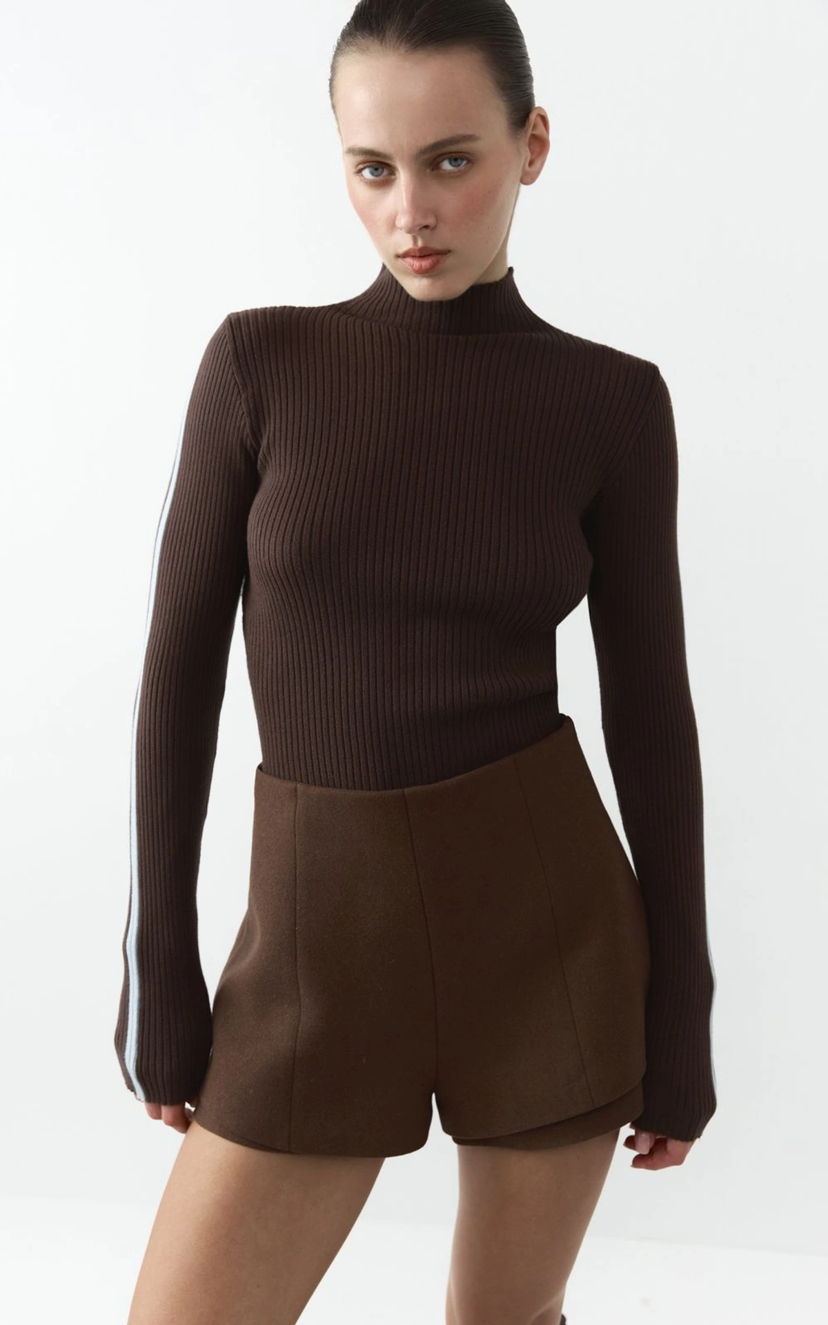 Ribbed Contrast Stripe Longsleeve