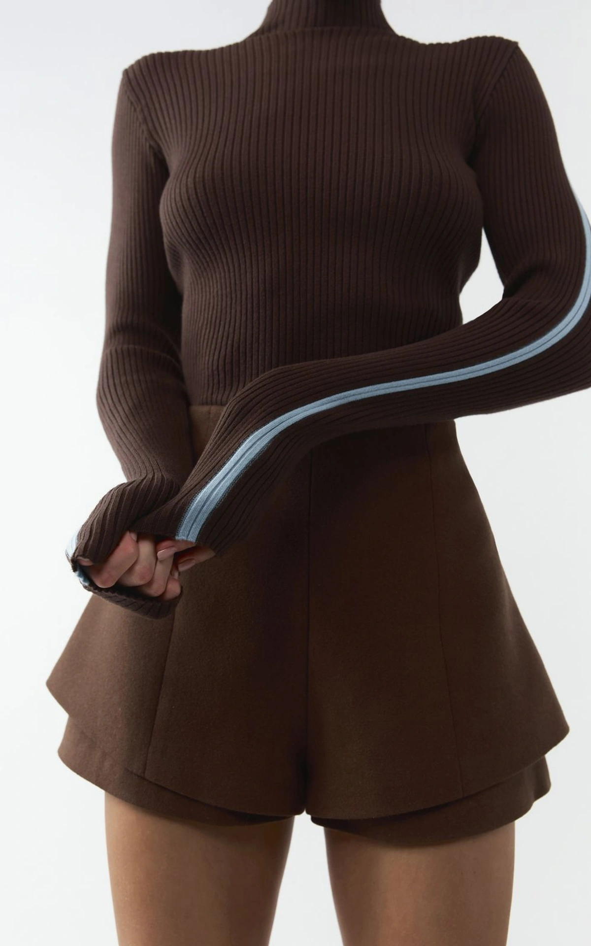 Ribbed Contrast Stripe Longsleeve