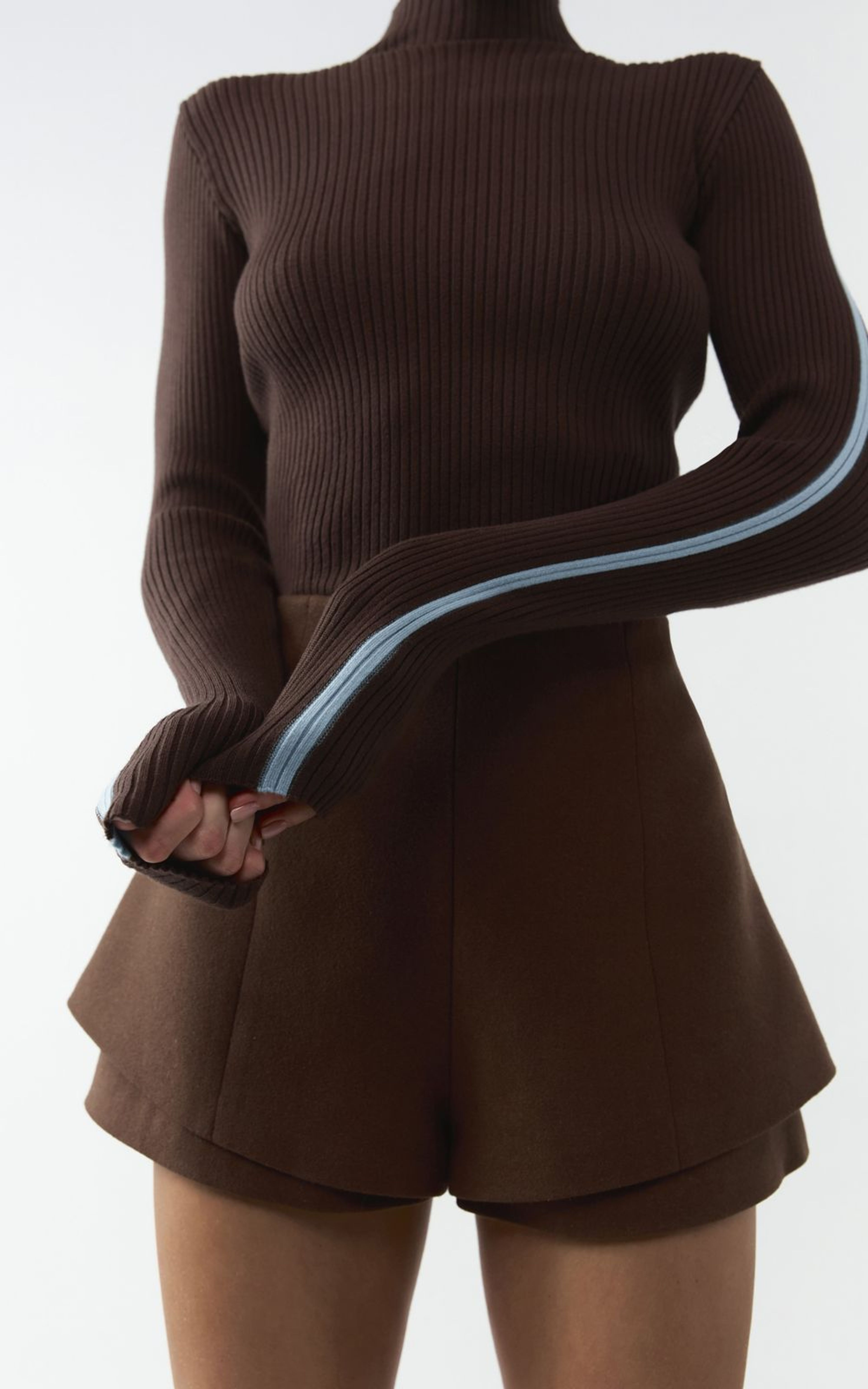 Ribbed Contrast Stripe Longsleeve