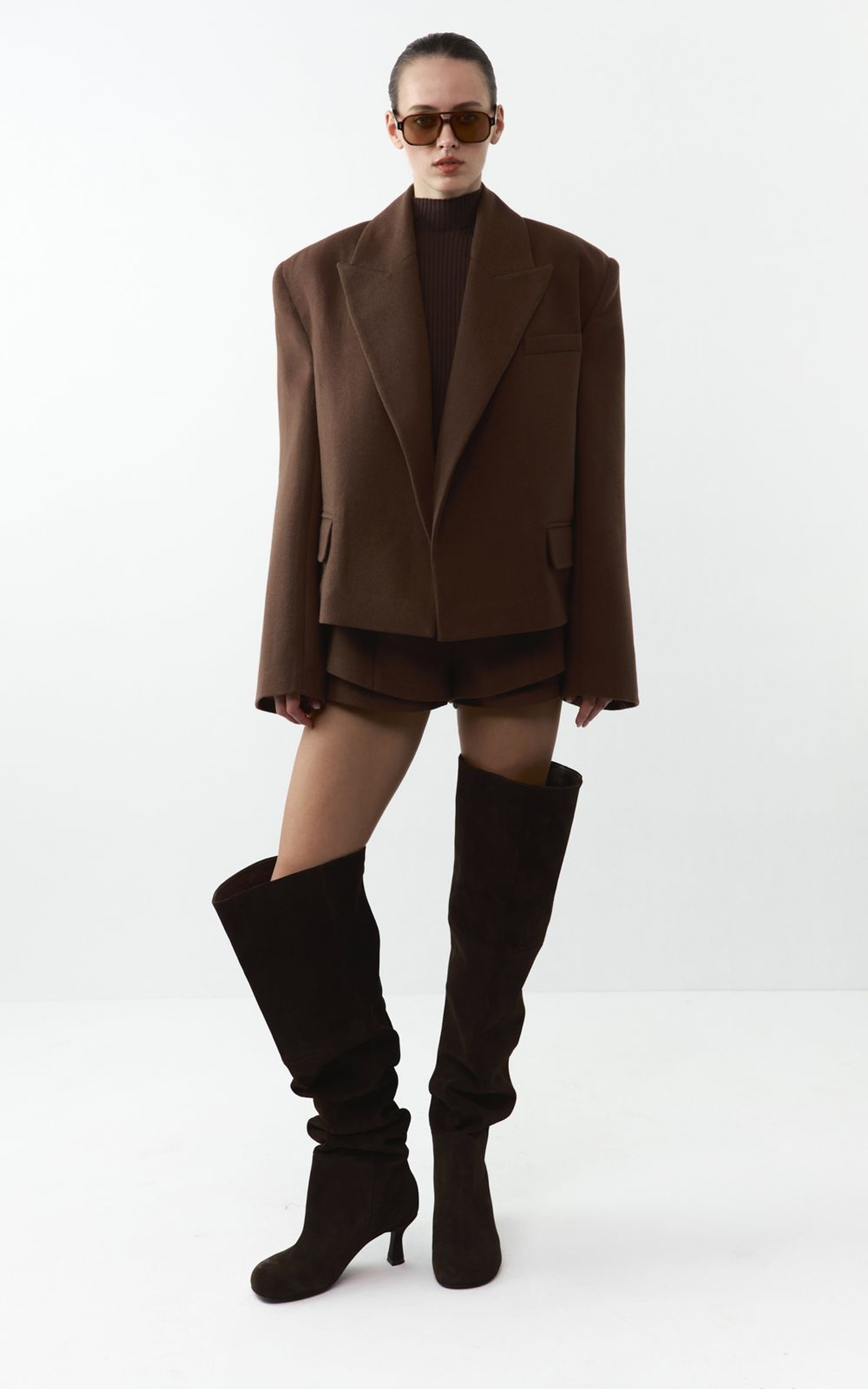 Marynarka CHOCO wełniana krótka jednorzędowa