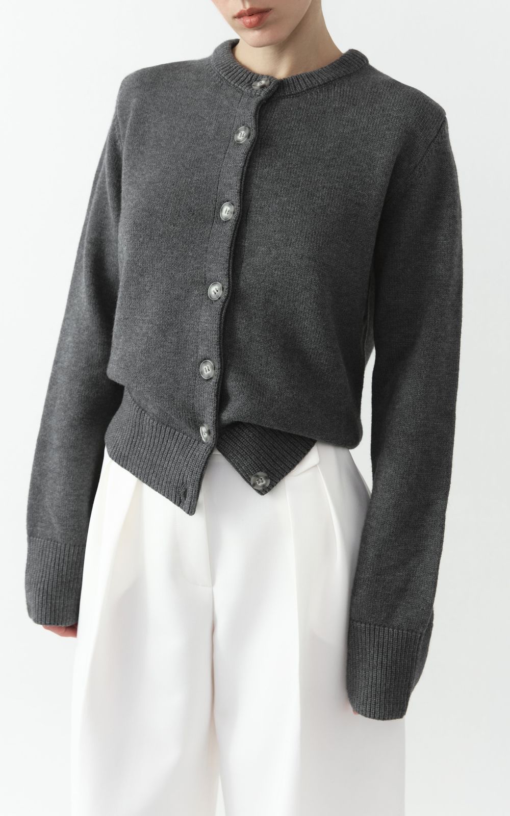 KATHIE Wool Cardigan - Graphite | COOSH