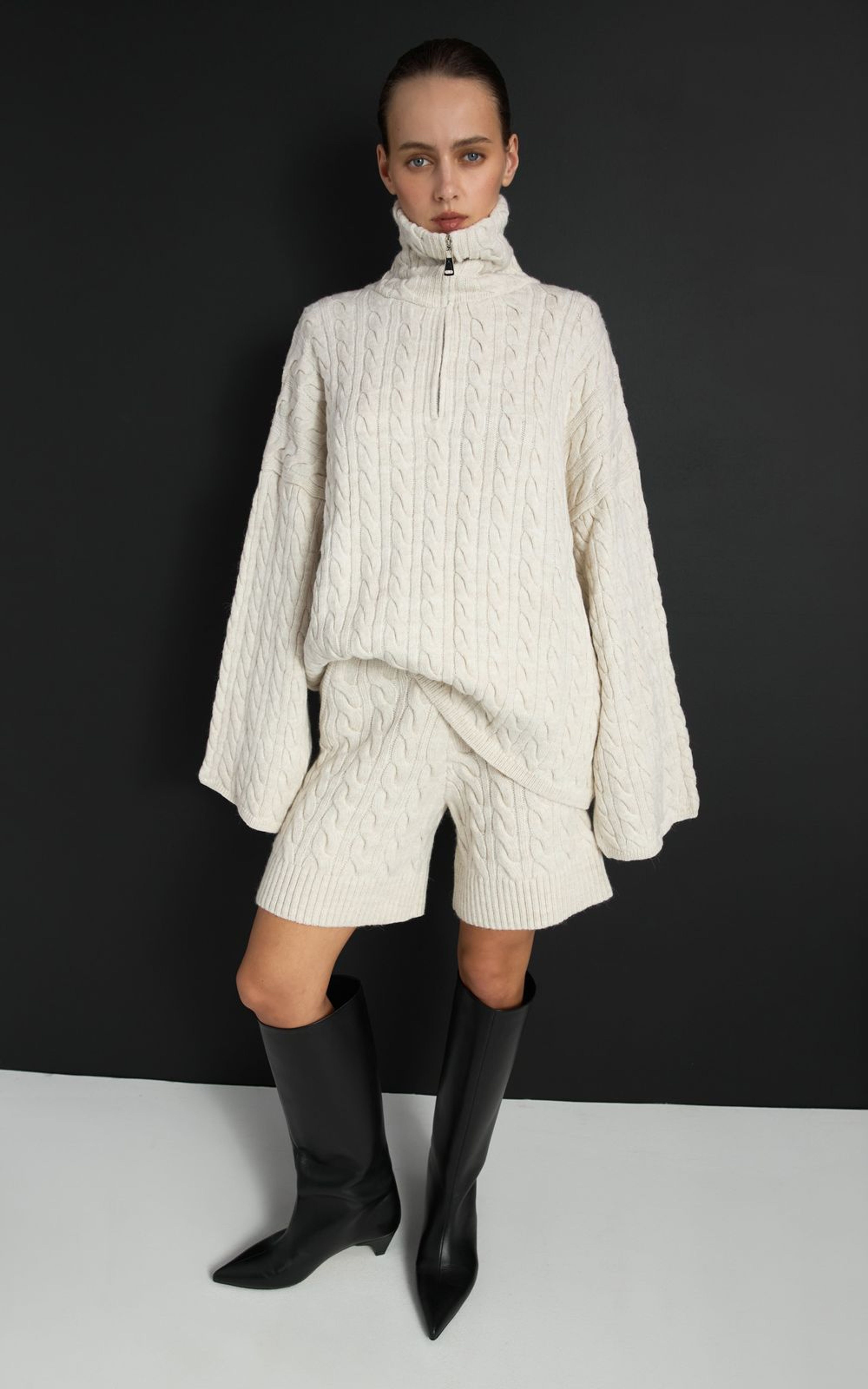 INGRID Zip Wool Sweater