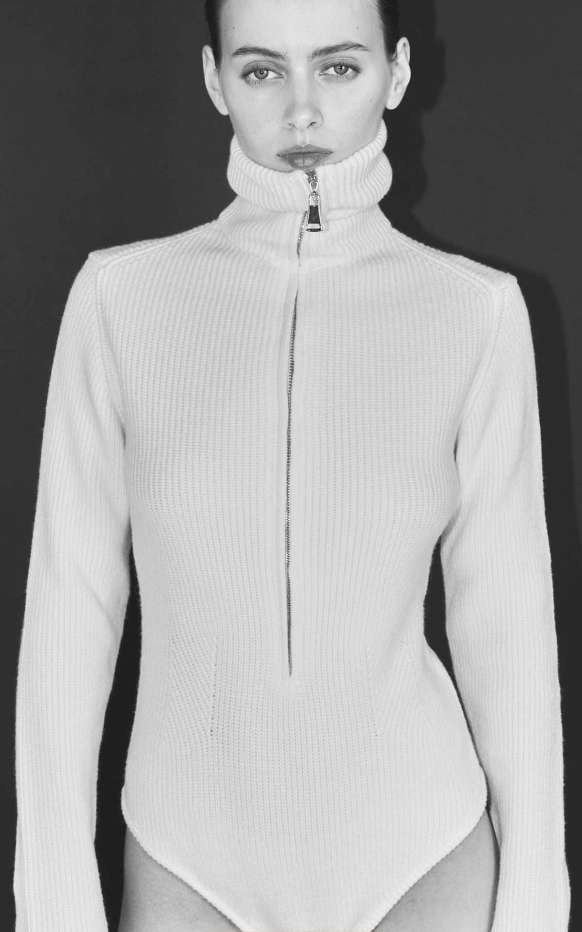 ALEXIA Knitted Zip Bodysuit