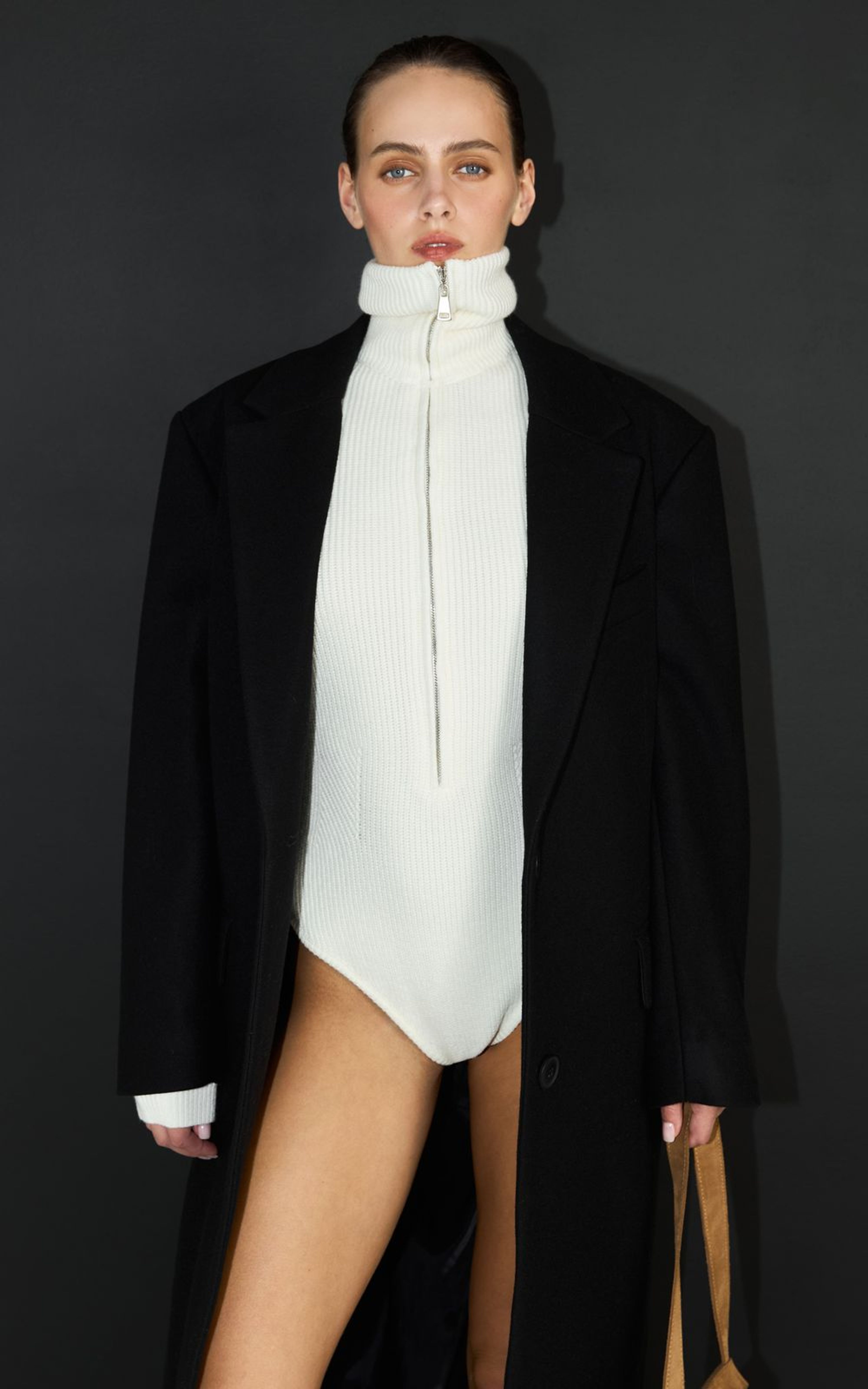 ALEXIA Knitted Zip Bodysuit