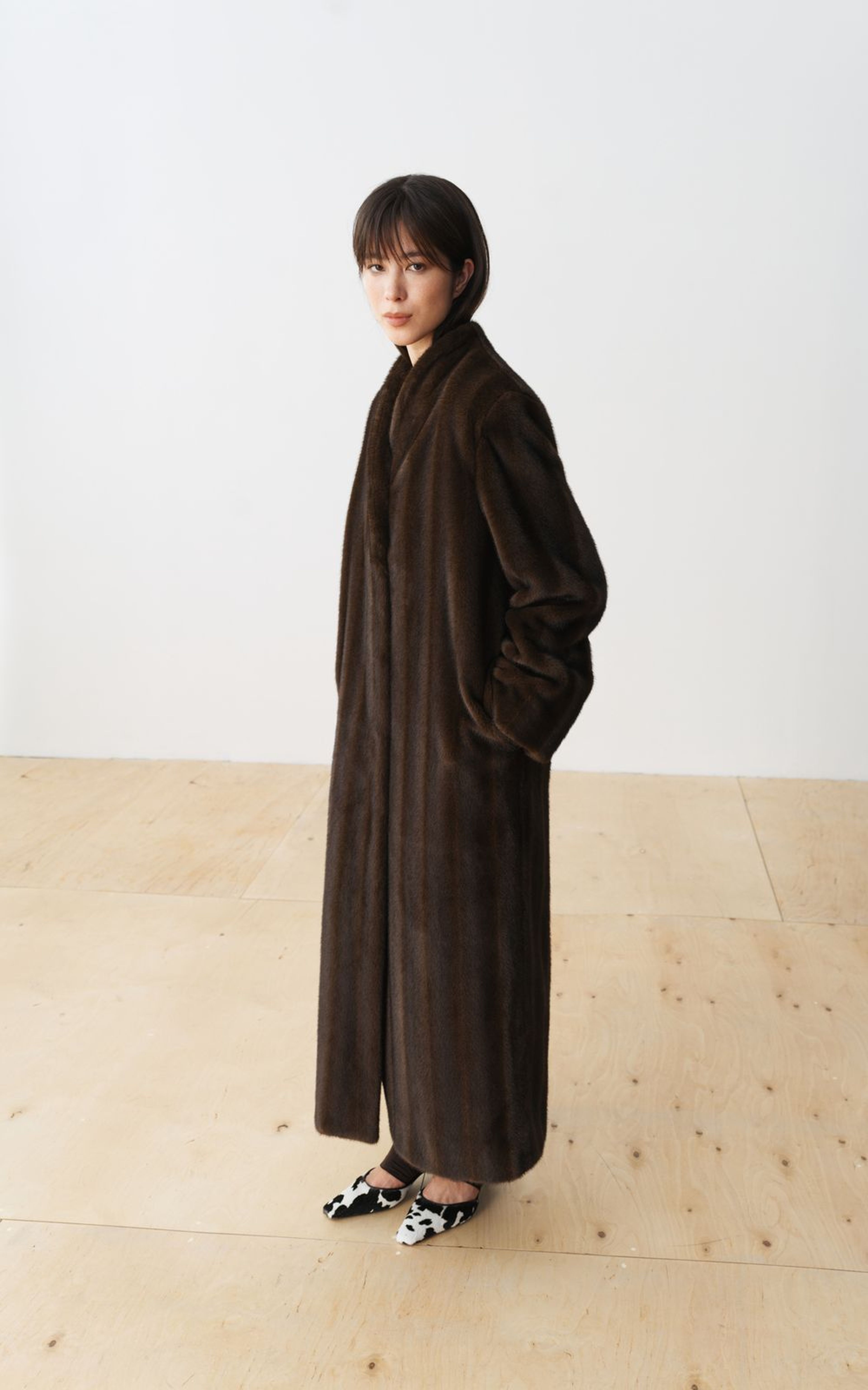 Faux-Fur Coat in Vintage Style