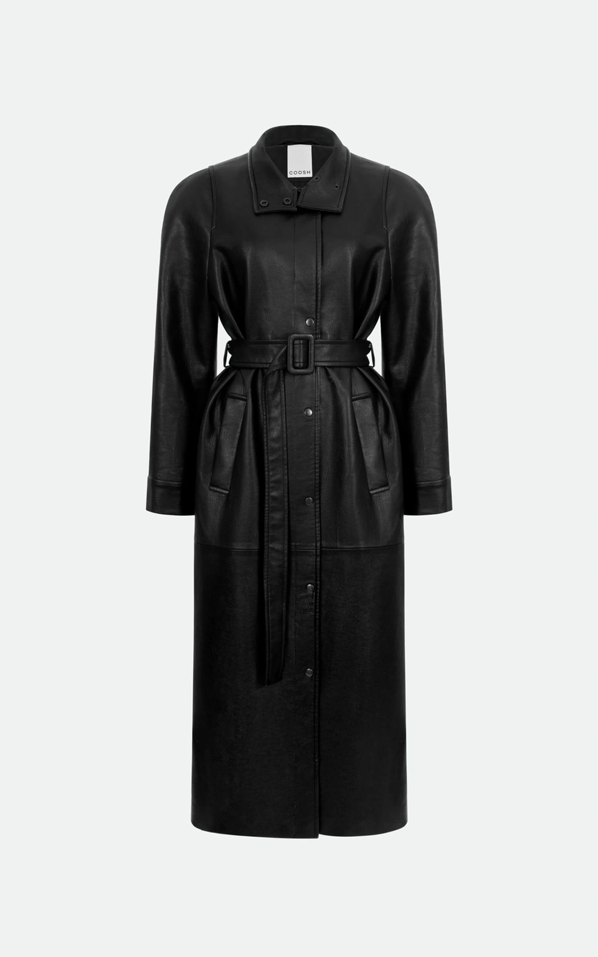 NEA Premium Faux Leather Trench Coat