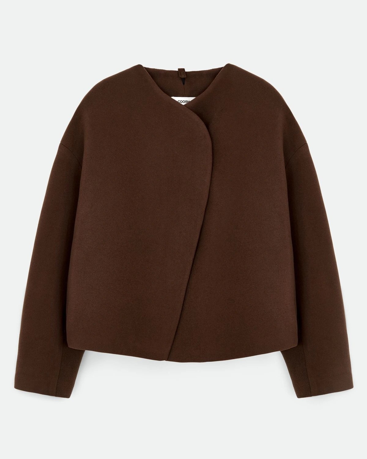 ANNEKE Short Wrap Coat with Scarf