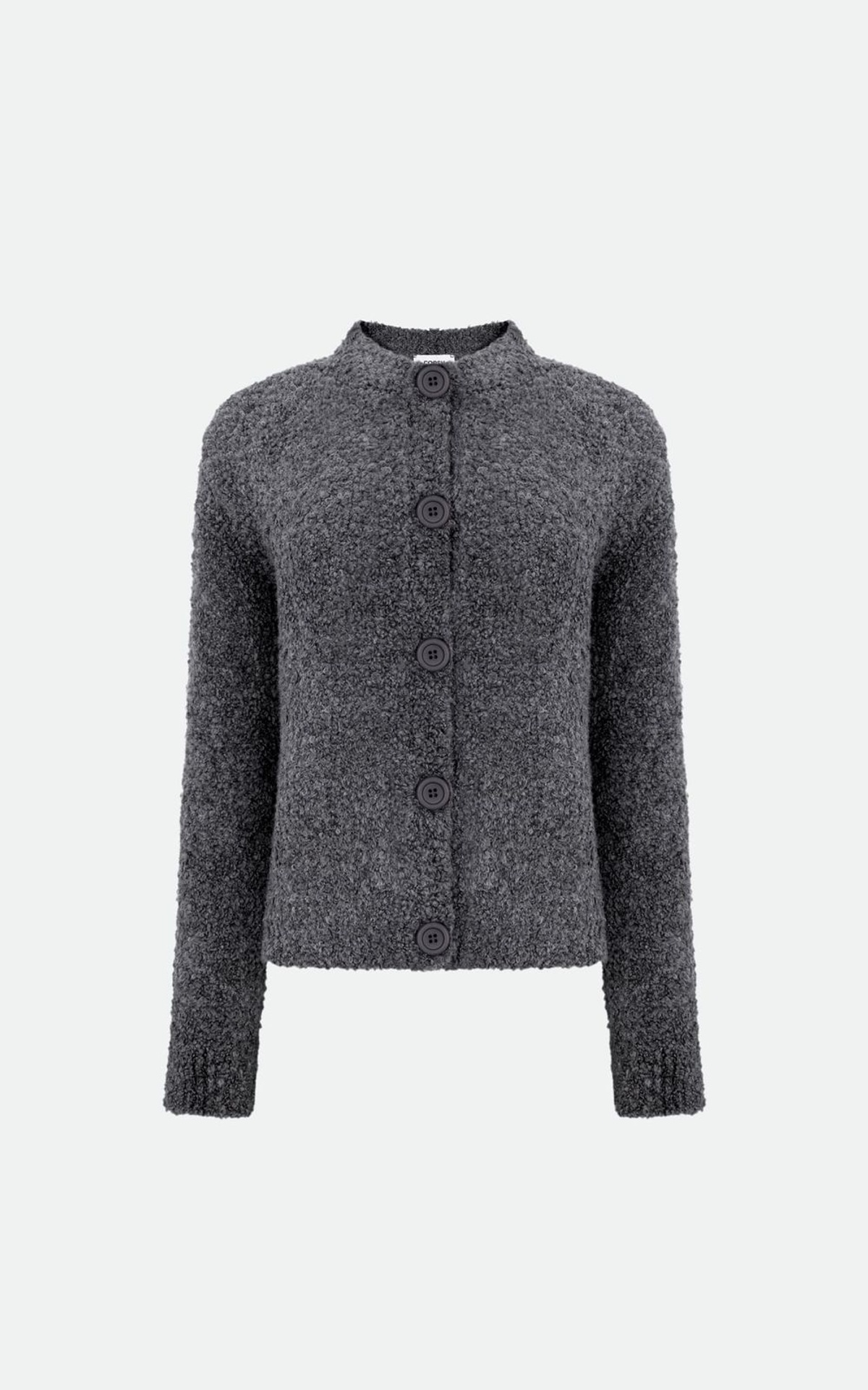 Костюм букле з кардиганом та спідницею міні