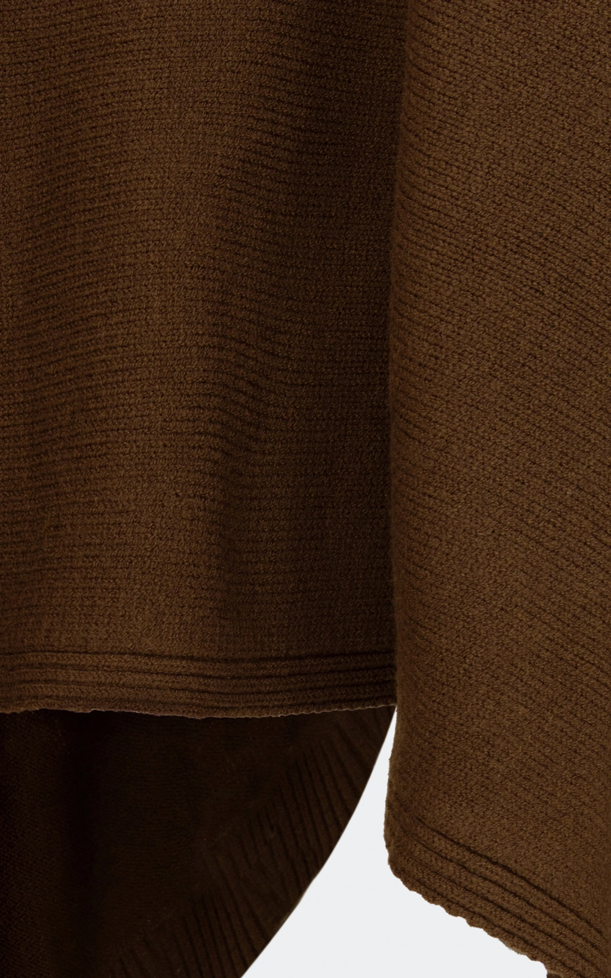 Asymmetric Wool Cape Poncho