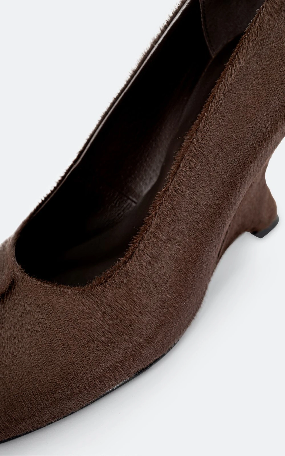 Animal-Textured Pumps with Sculptural Wedge Heel