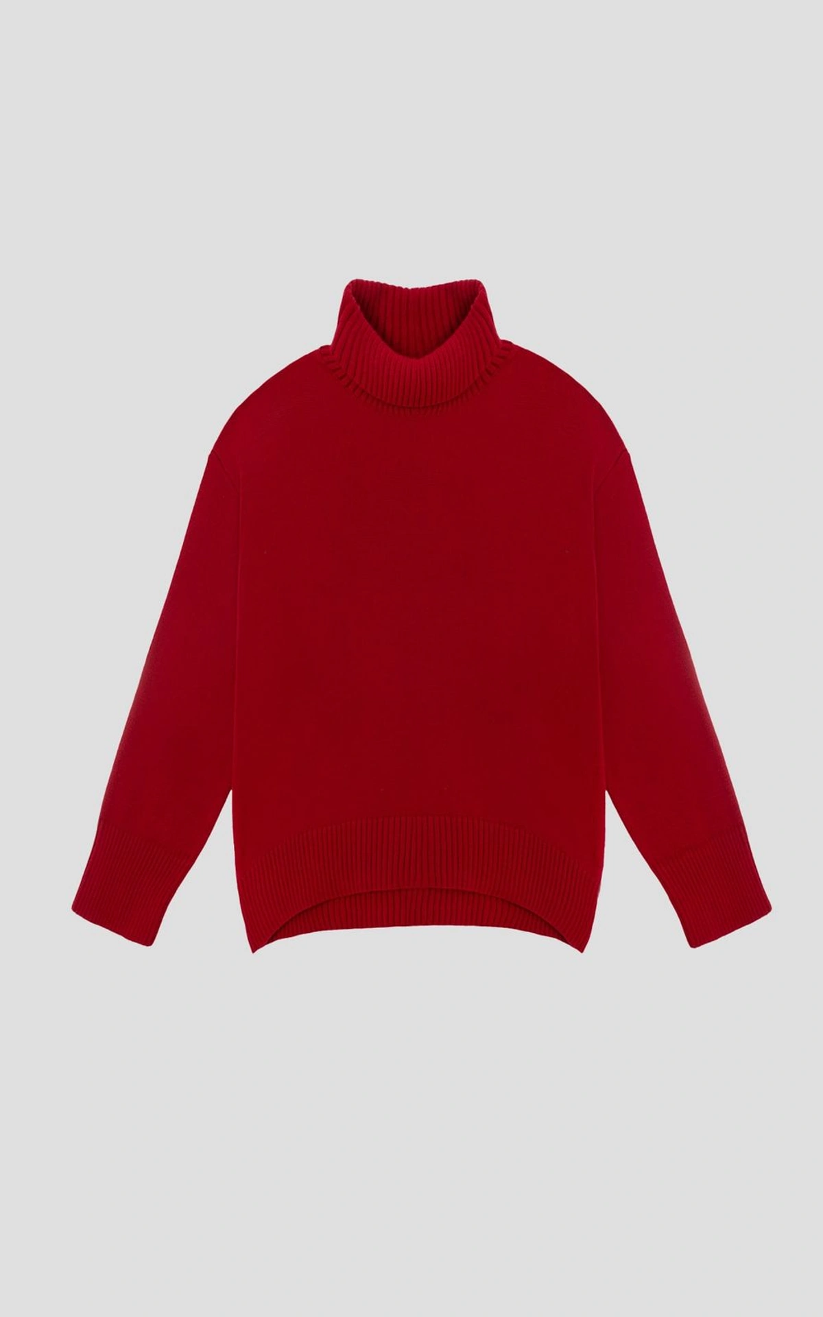 Sweter AMI z wełny z kołnierzem-stójką