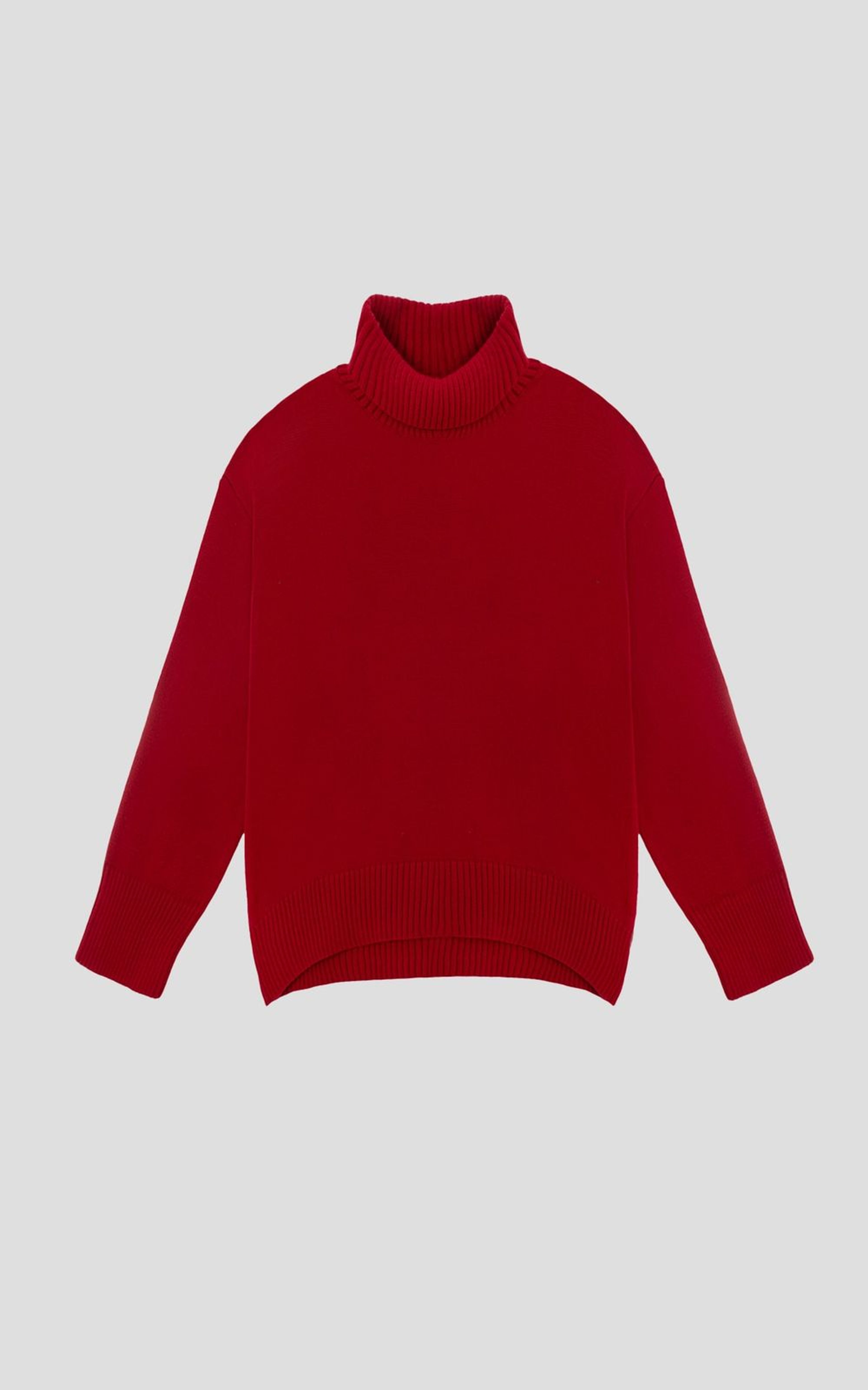 AMI Wool Blend Turtleneck Oversize Sweater