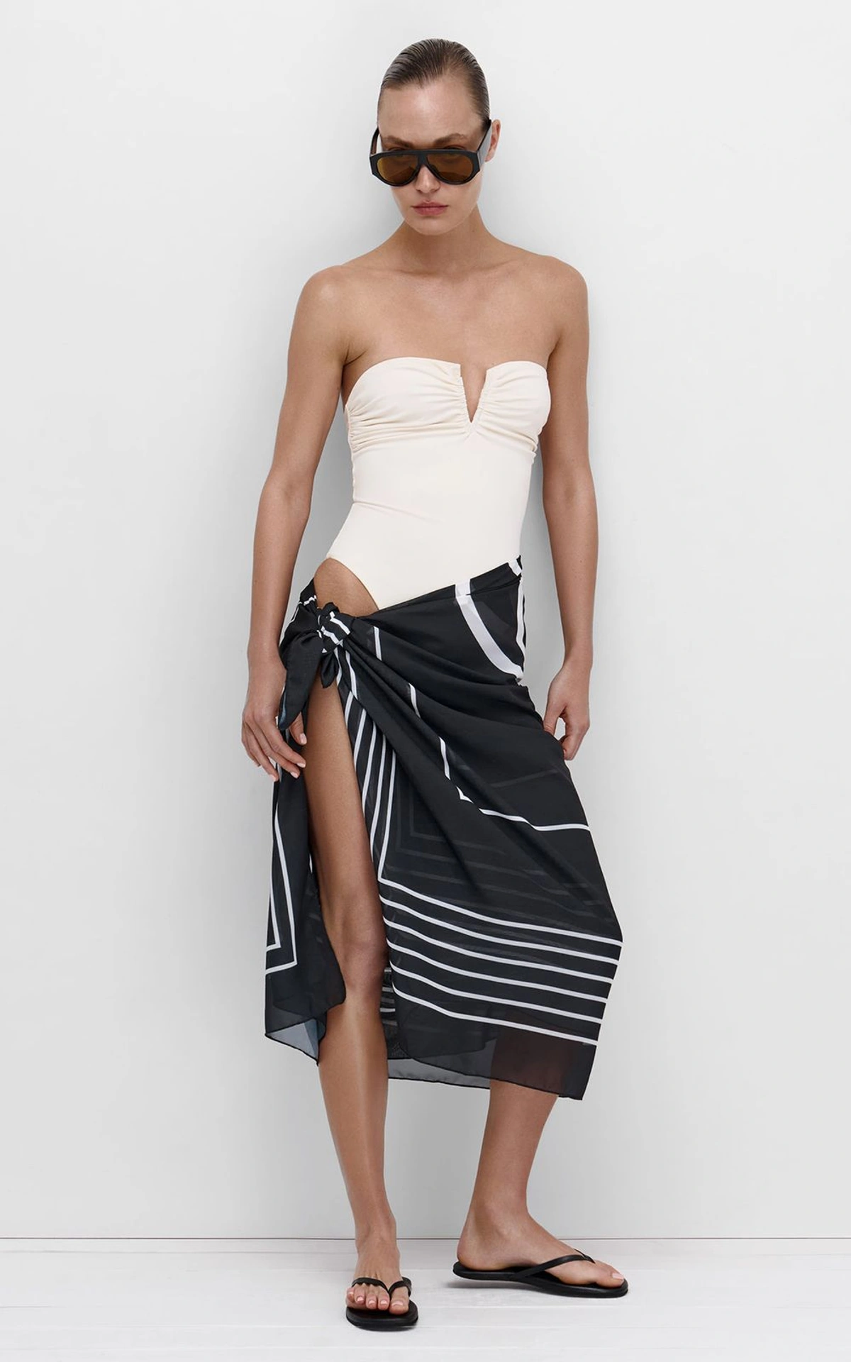 Semi-Sheer Beach Pareo with COOSH Monogram