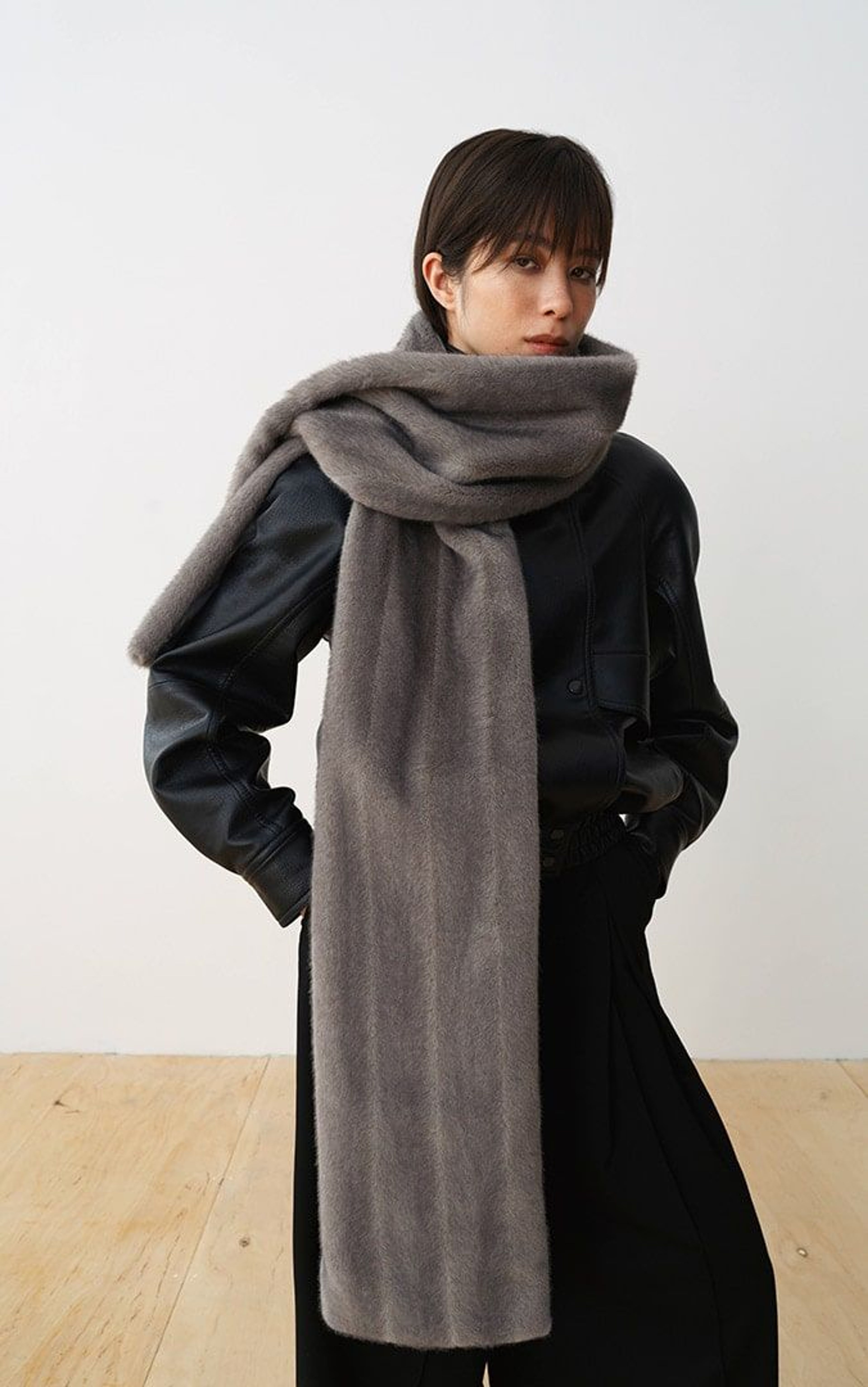 Шарф з екохутра