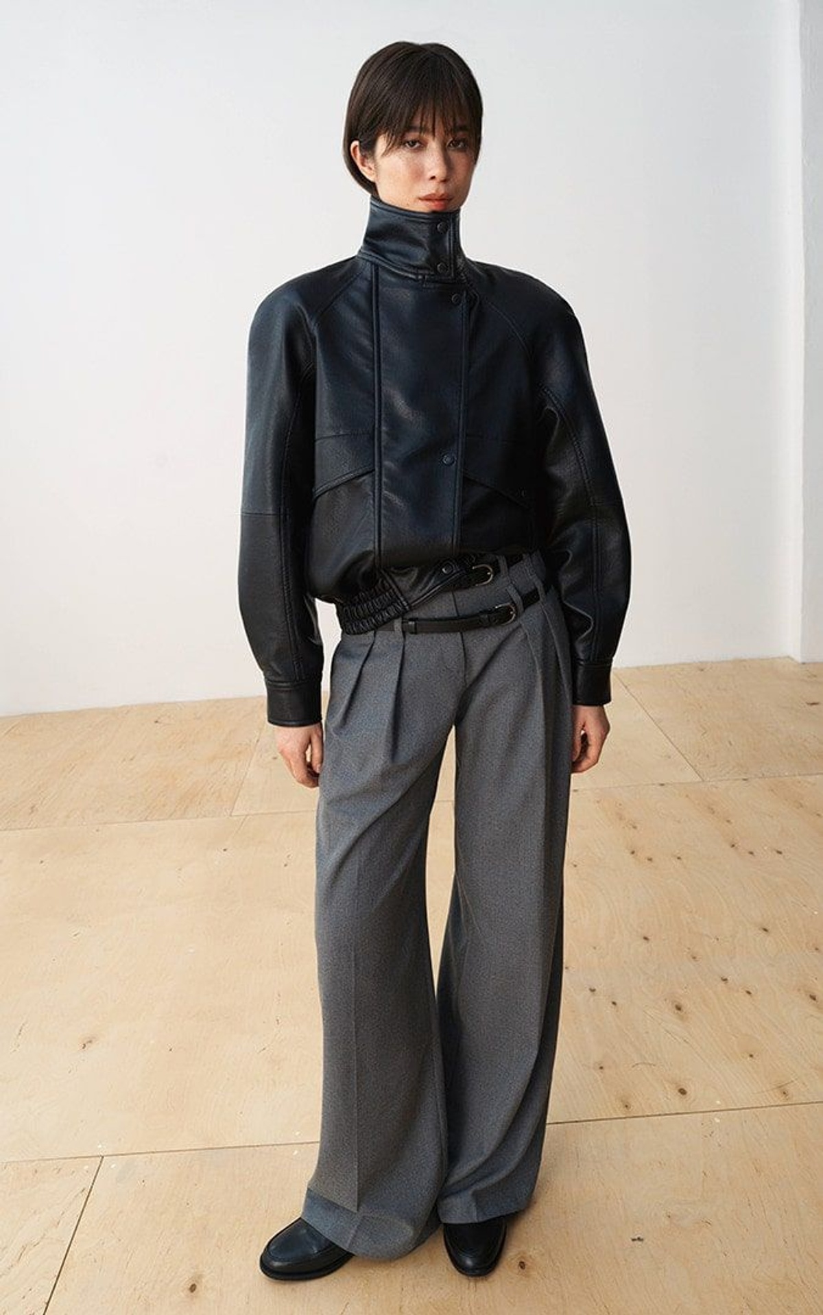 Штани палаццо із подвійним поясом