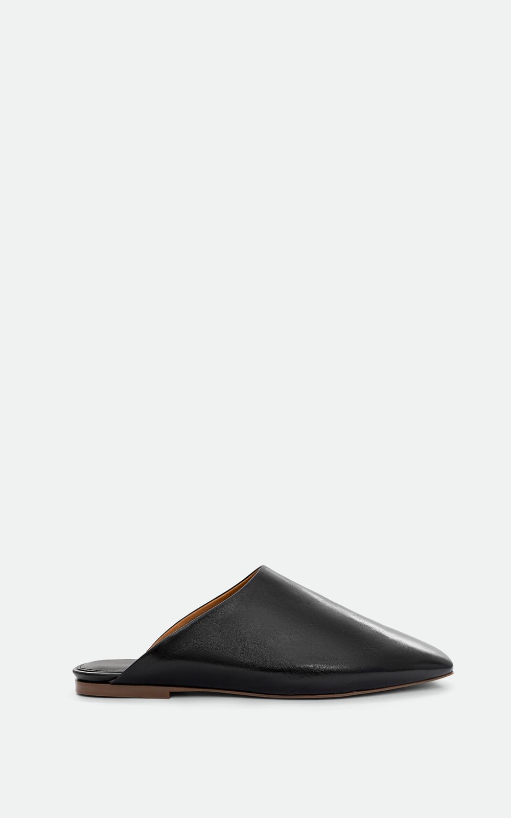 Square-Toe Leather Mules ALMA - Chocolate | COOSH