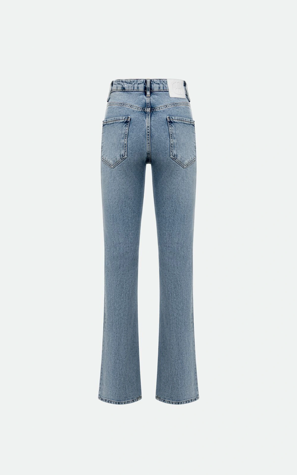 Jeansy dzwony vintage o dopasowanym kroju