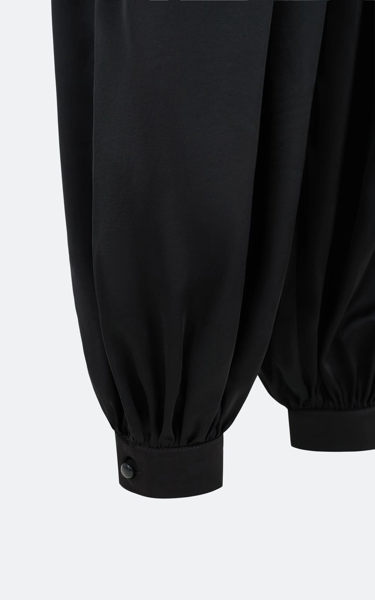 Pleated Satin Harem Pants