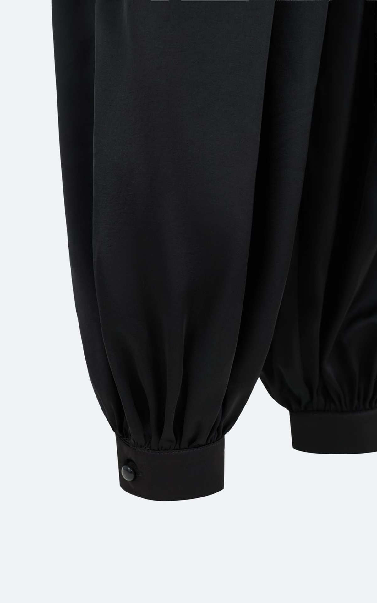 Pleated Satin Harem Pants