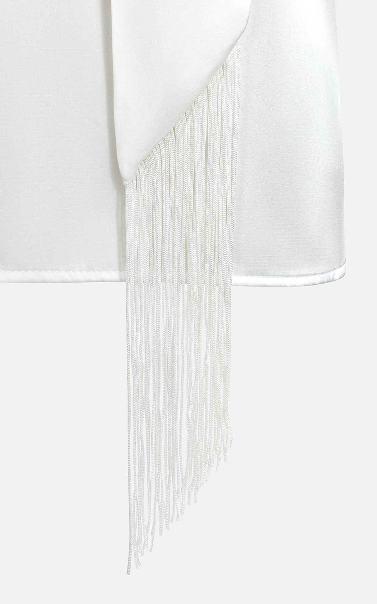 Satin Top with Thin Scarf