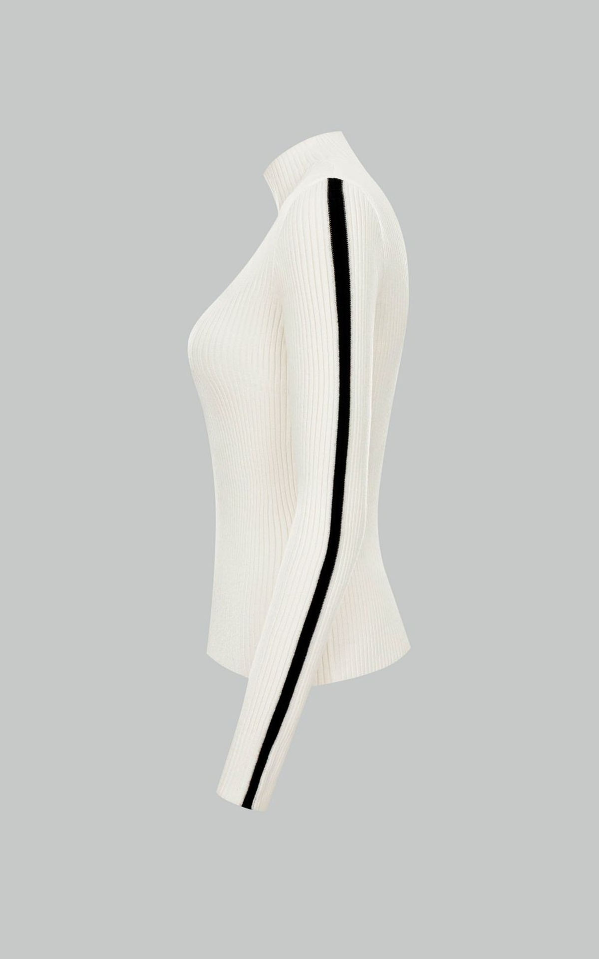 Ribbed Contrast Stripe Longsleeve