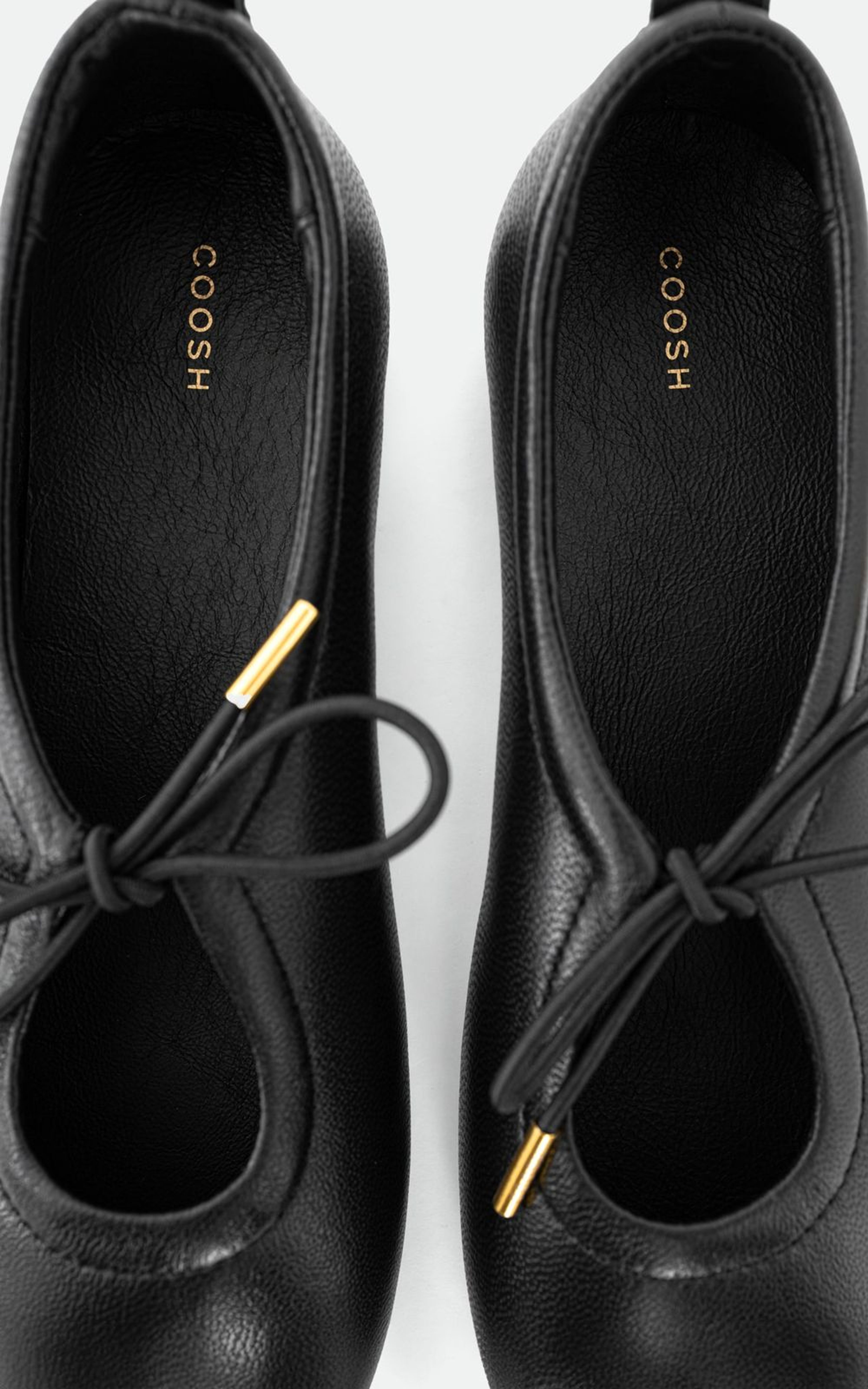 Балетки AMELIE шкіряні на завʼязках