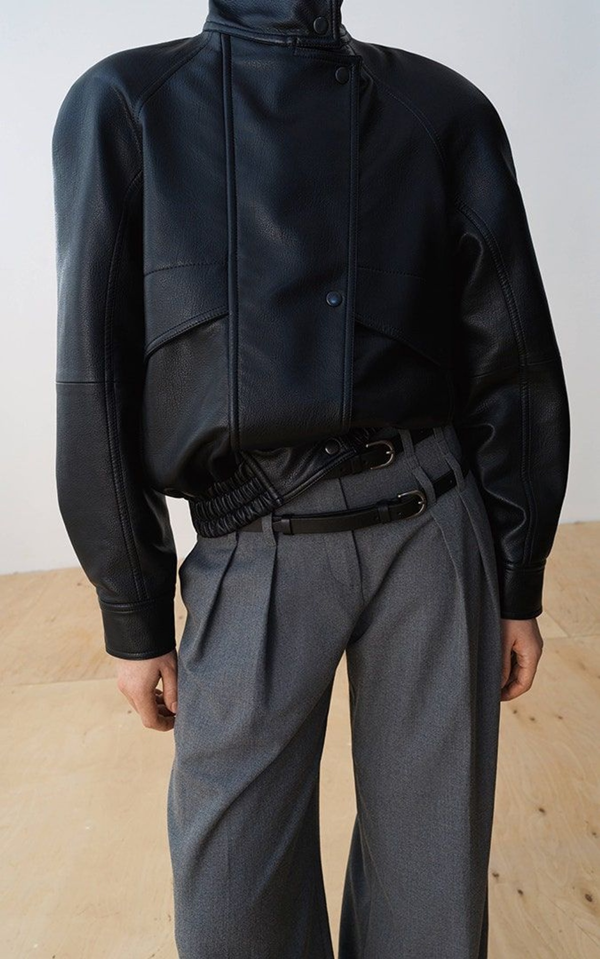 Штани палаццо із подвійним поясом