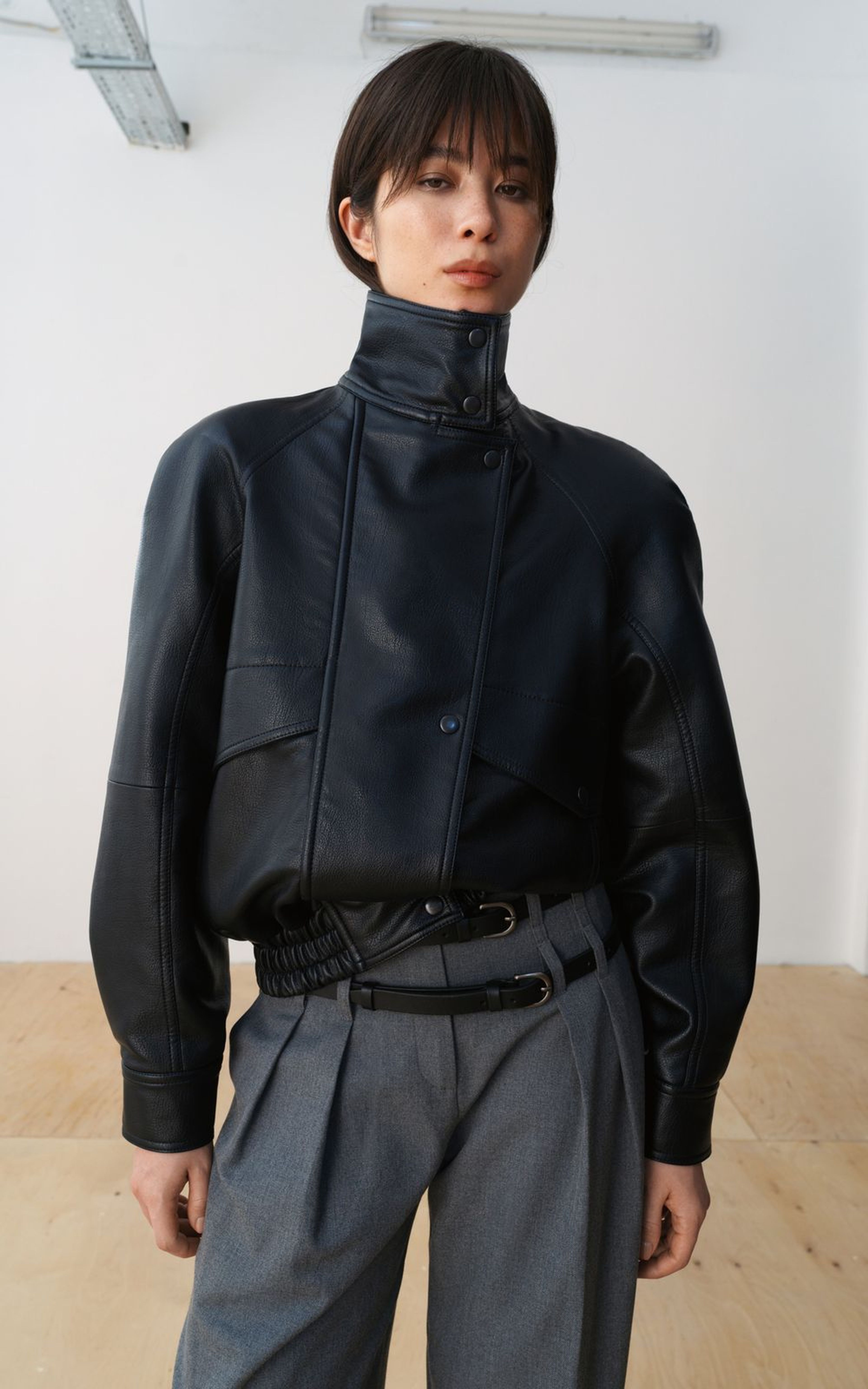 ALANA Bomber Jacket with Stand Collar