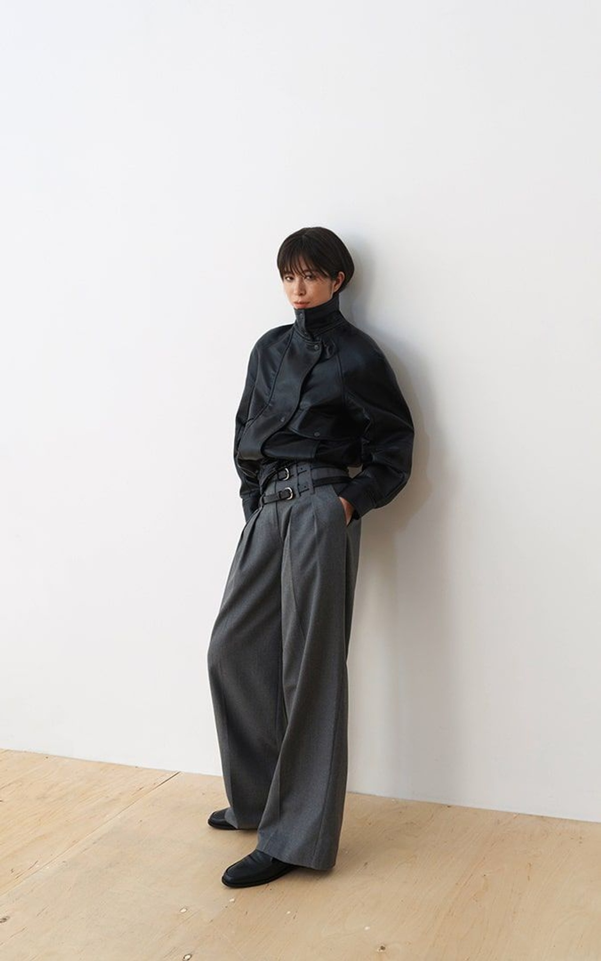 Штани палаццо із подвійним поясом