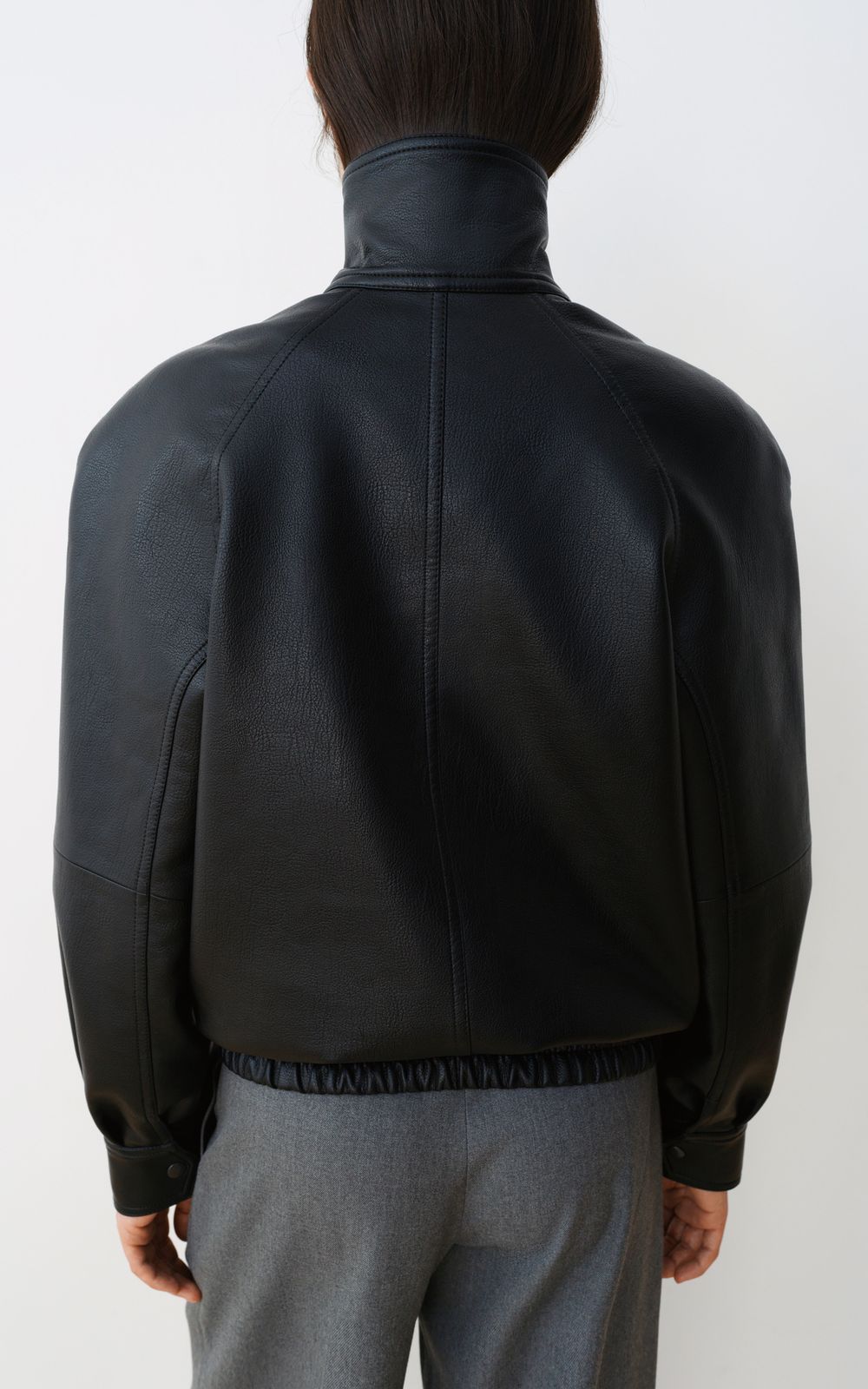 SIGNATURE Bomber Jacket with Stand Collar - Black | COOSH