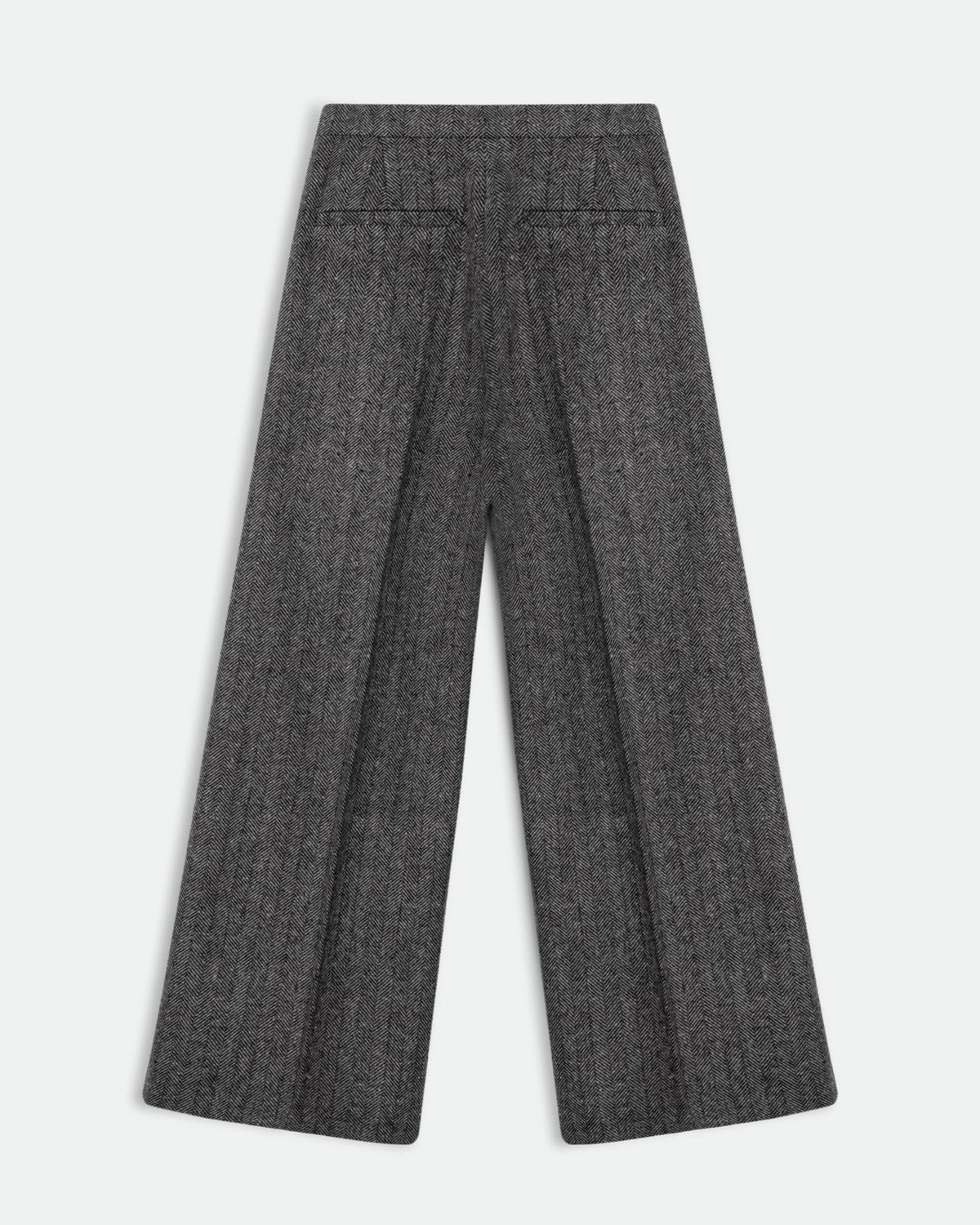 Herringbone Print Woolen Pants