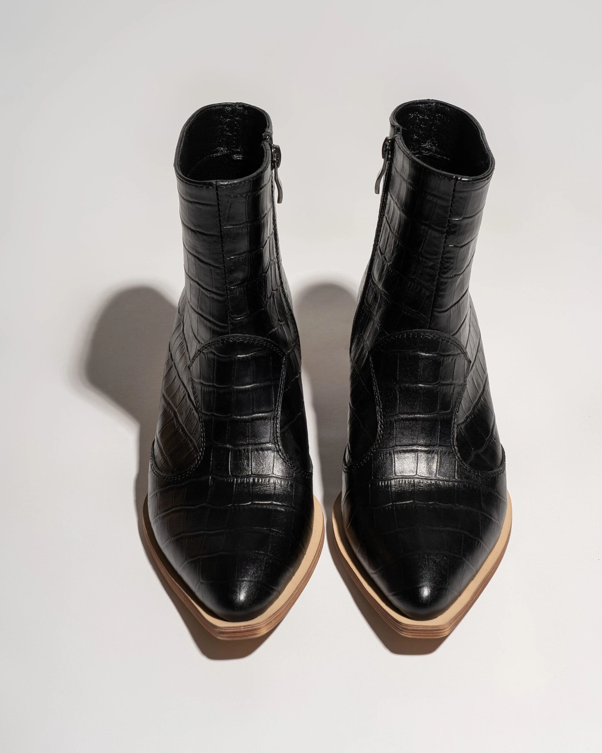 CROCO Leather Cowboy Boots