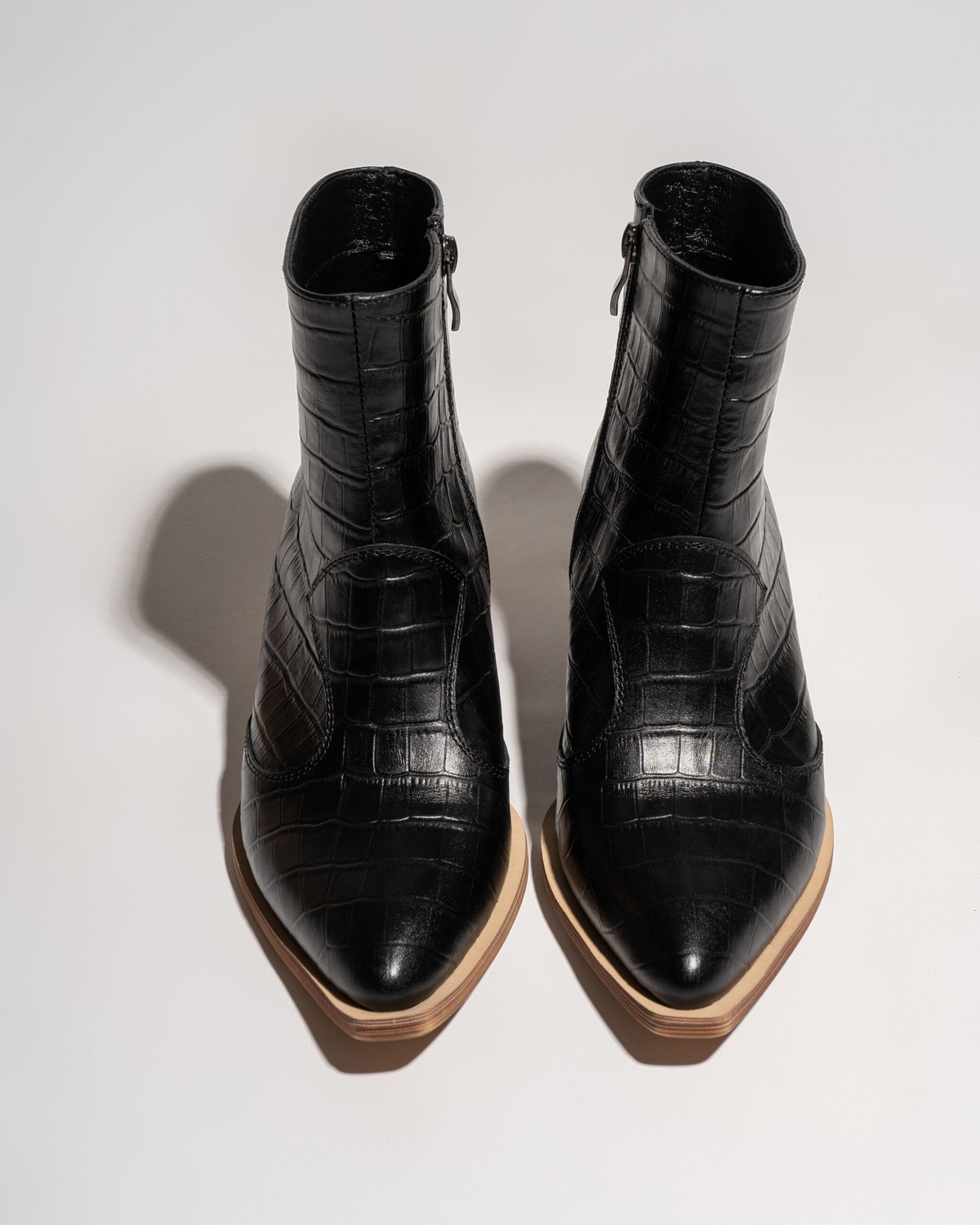 CROCO Leather Cowboy Boots