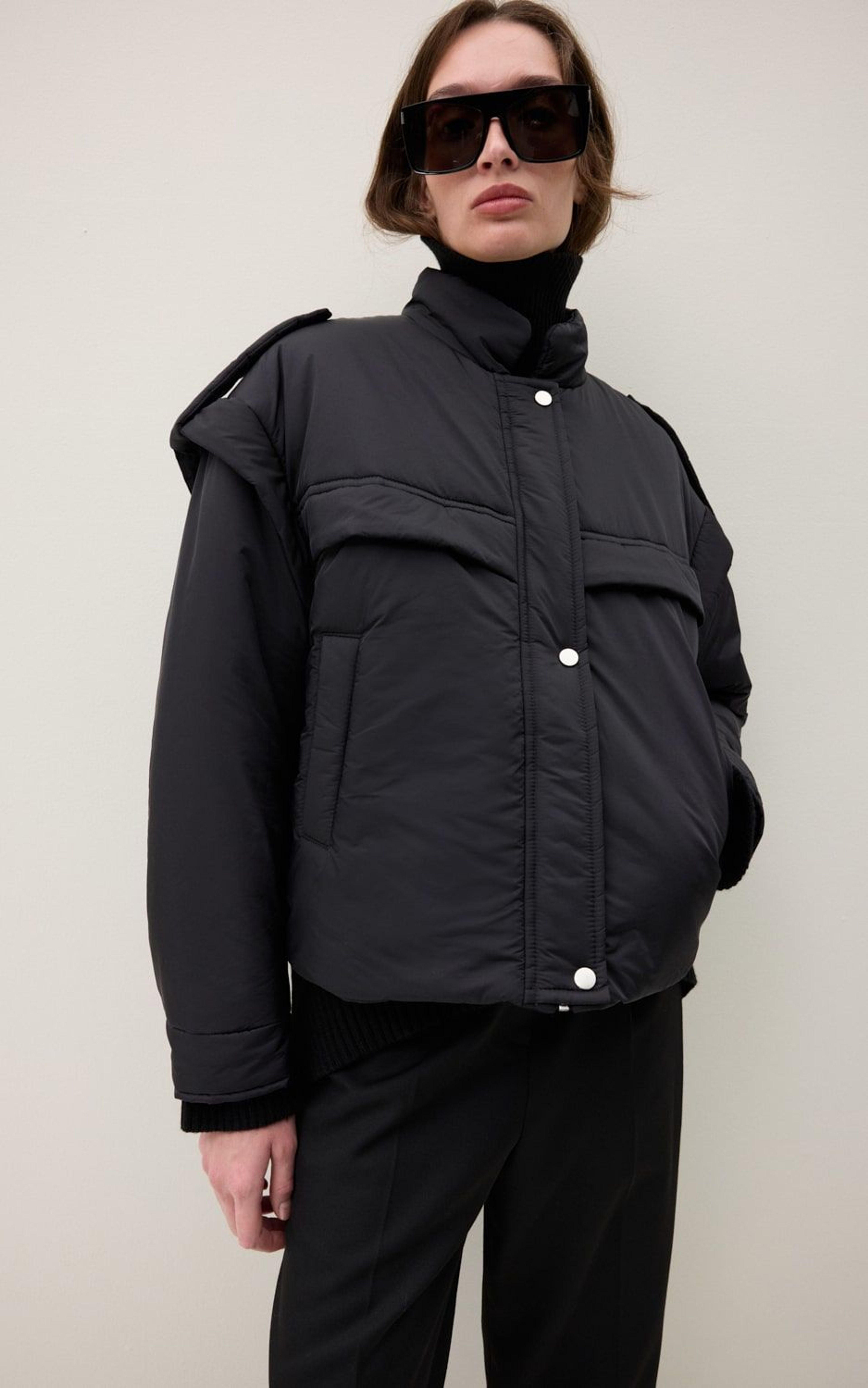 Puffer Jacket with Epaulets