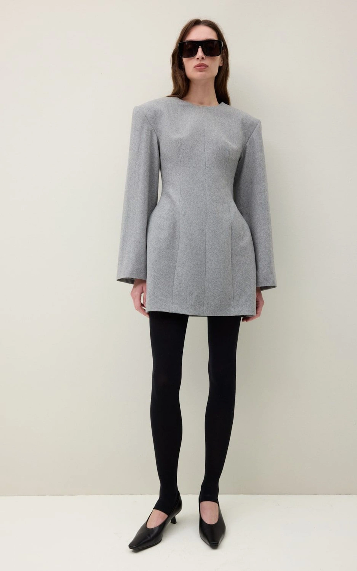 RENEE Fitted Mini Dress with Shoulder Pads