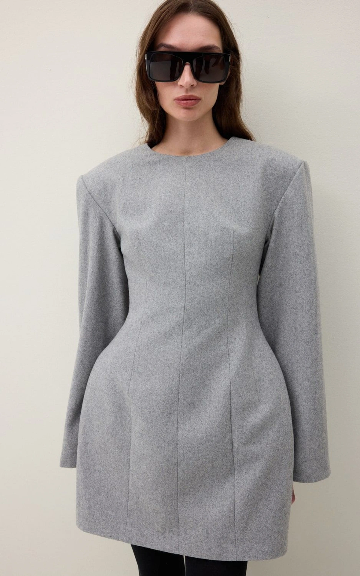 RENEE Fitted Mini Dress with Shoulder Pads