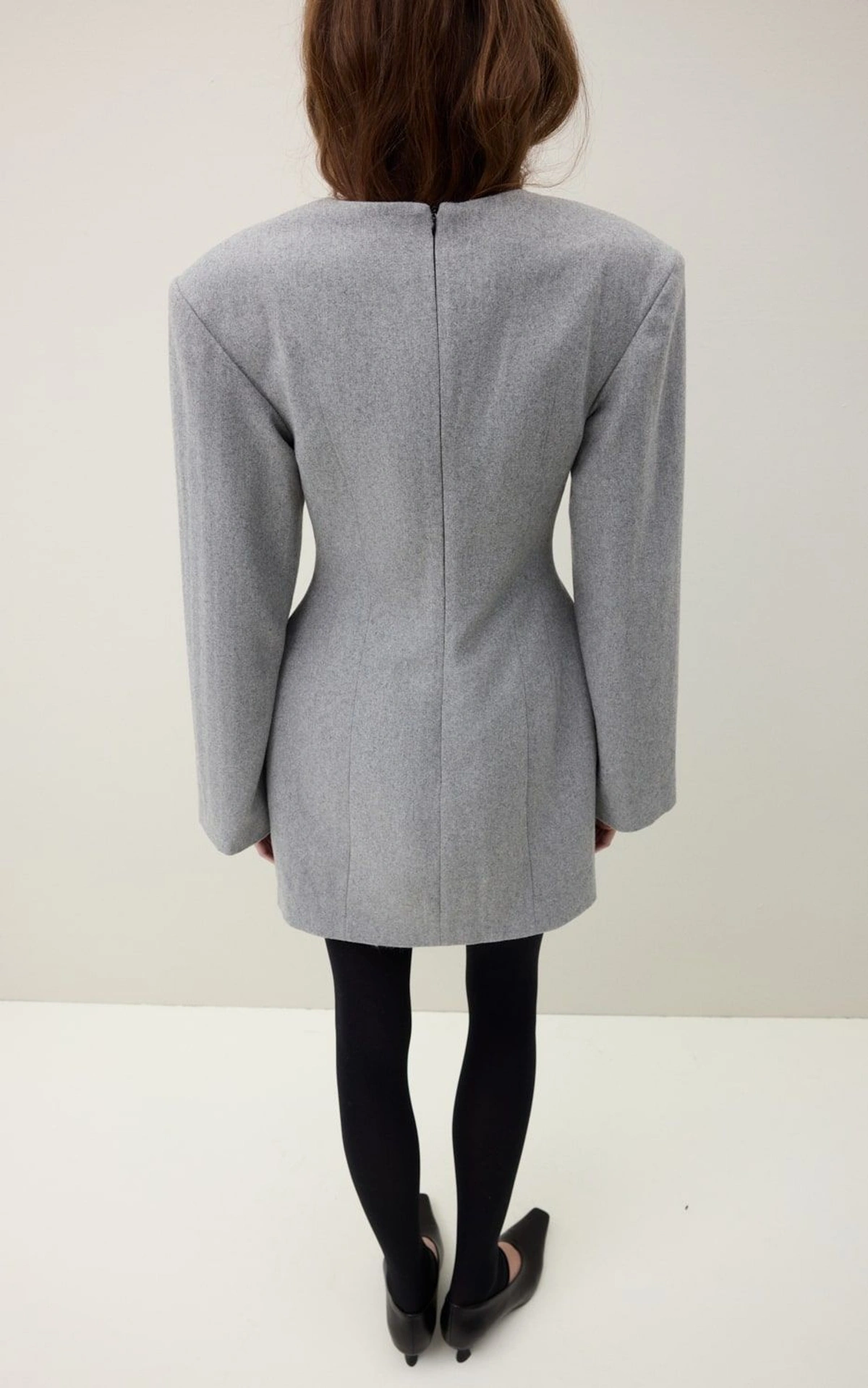 RENEE Fitted Mini Dress with Shoulder Pads