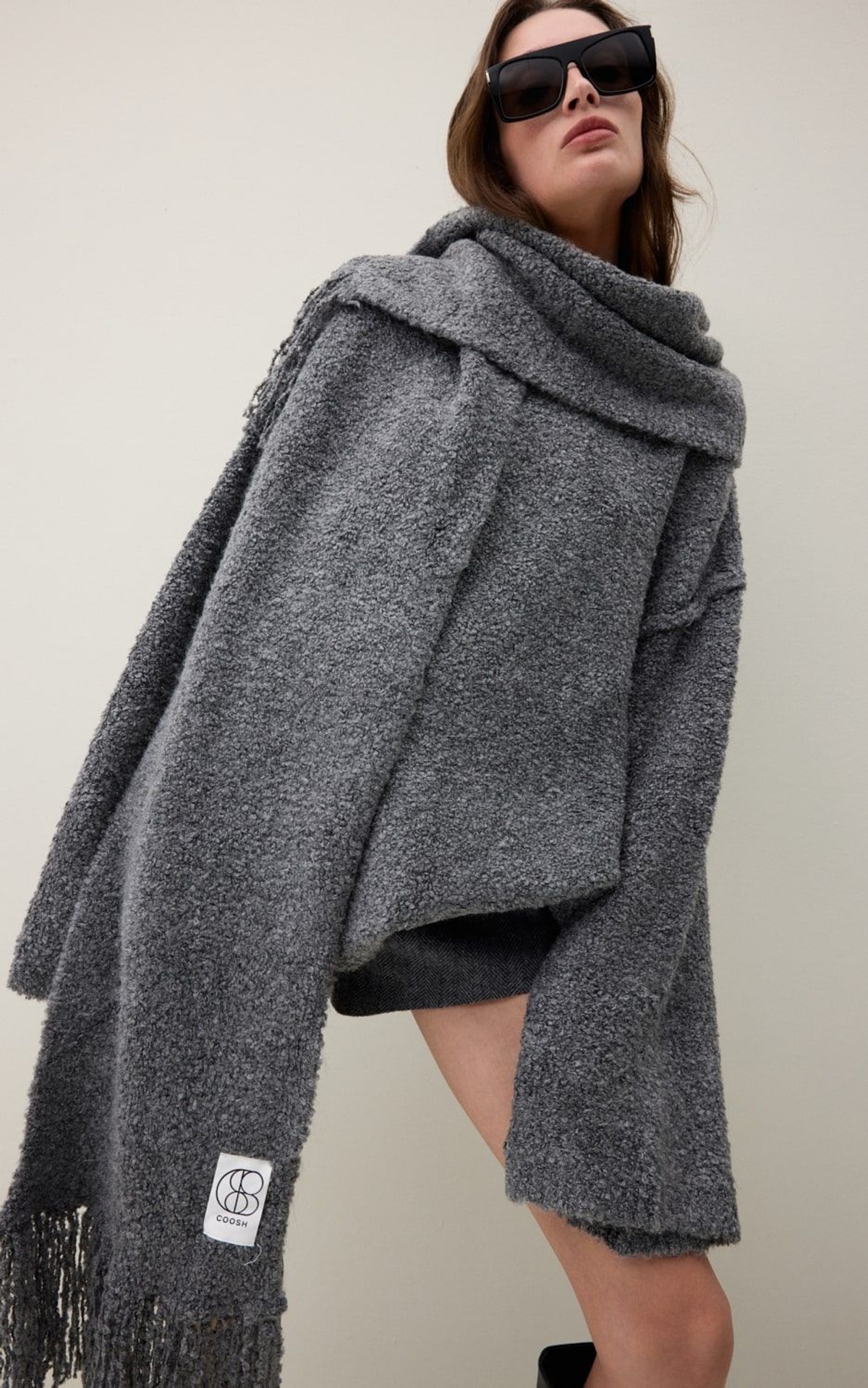 Boucle Dropped Shoulder Sweater